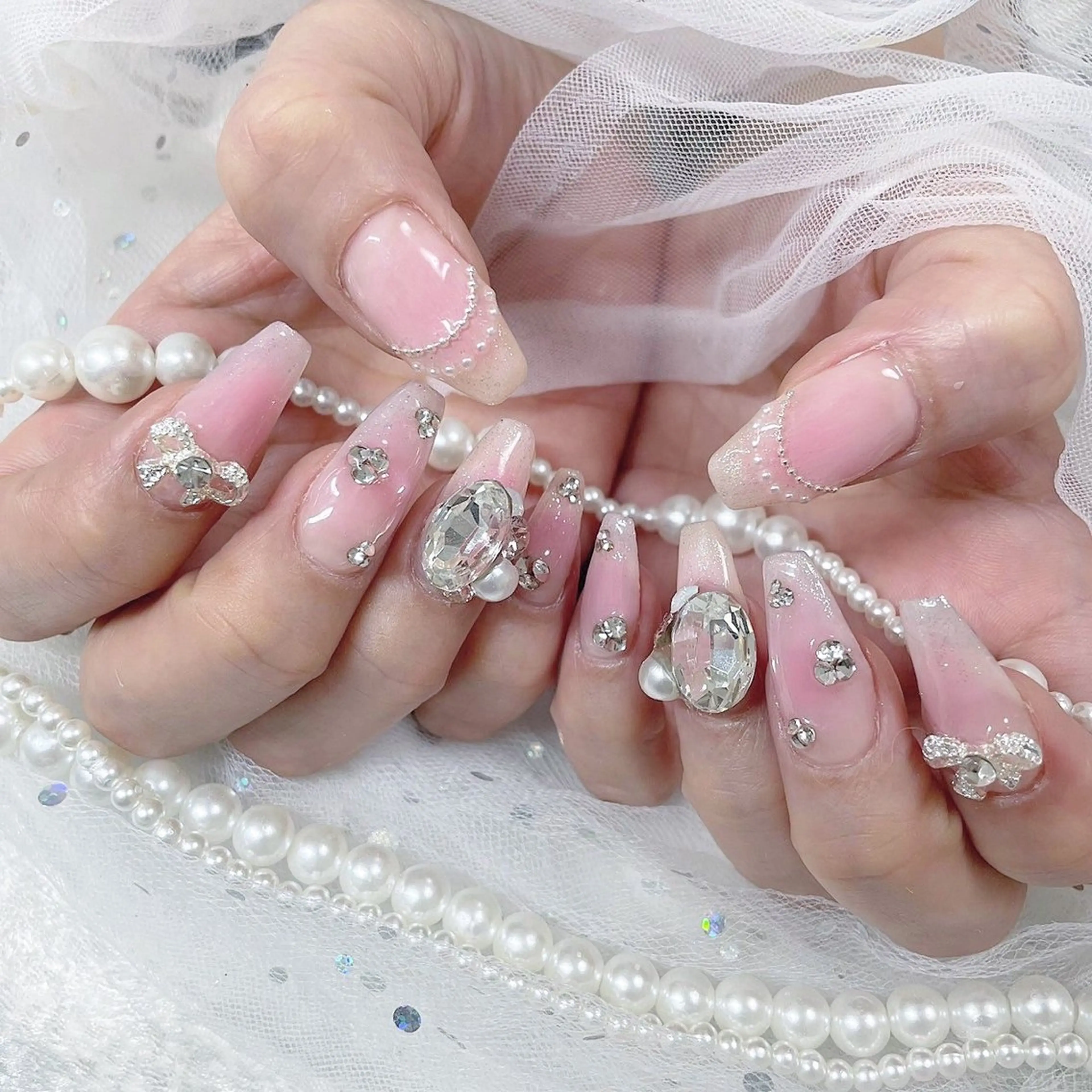 ネイル 長さ出し フットネイル 韓国ネイル マグネットネイル 持ち込み ハンドネイル Minami 🍓のネイルデザイン