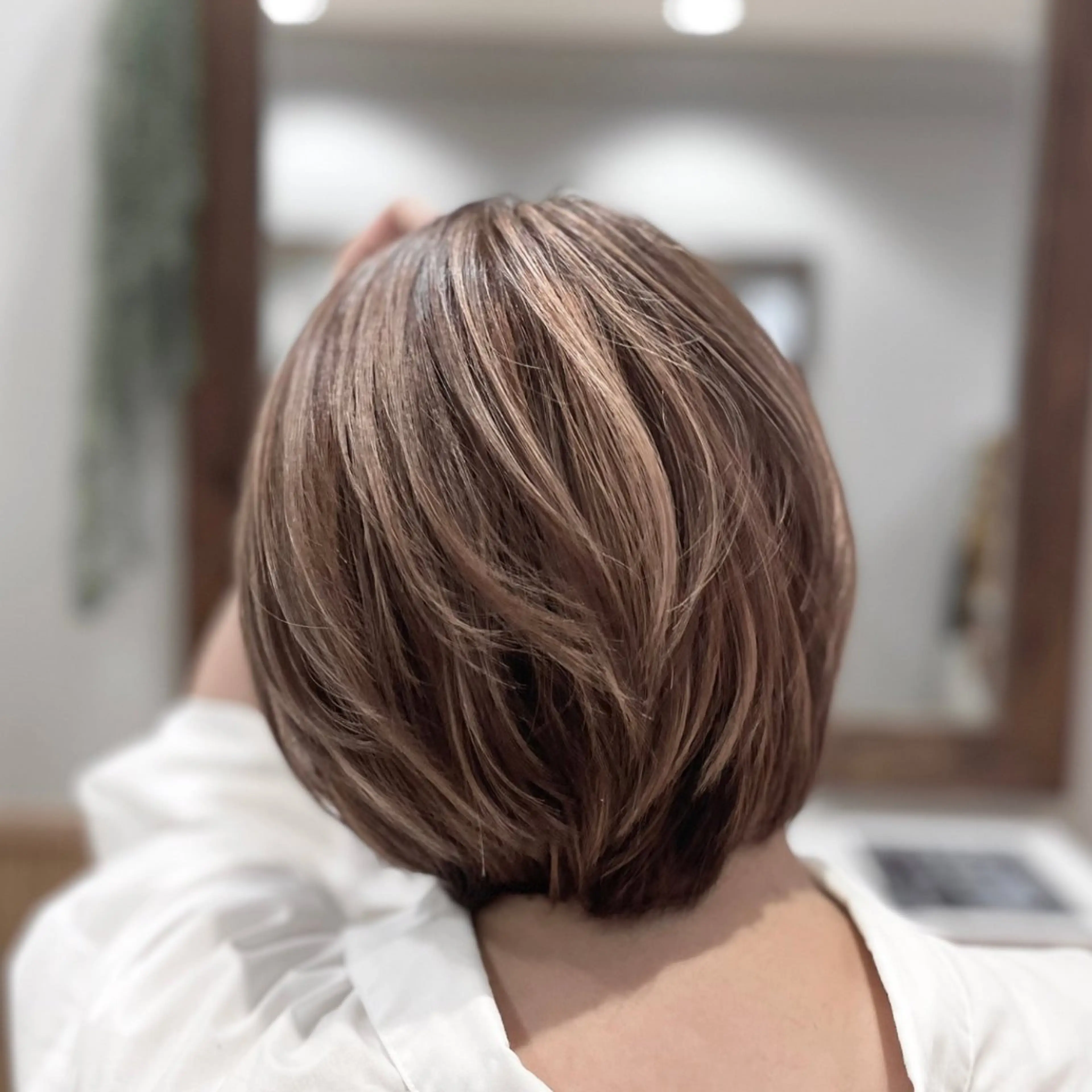 ミディアム ハイライト レイヤーカット 村松圭介 立川駅徒歩3分のヘアスタイル