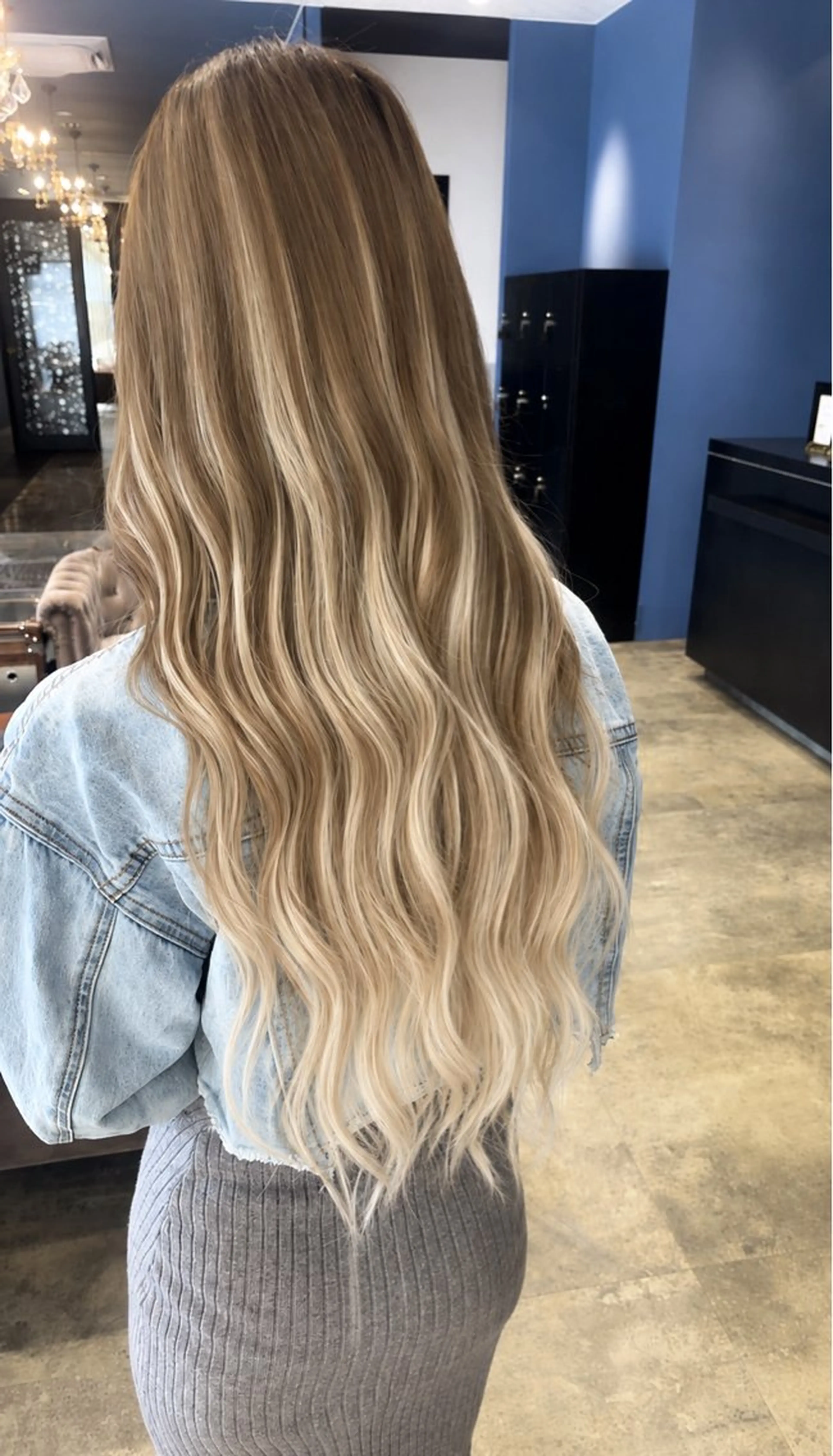 ロング レイヤーカット エクステ Earth 富山婦中 エクステモデル募集中のヘアスタイル