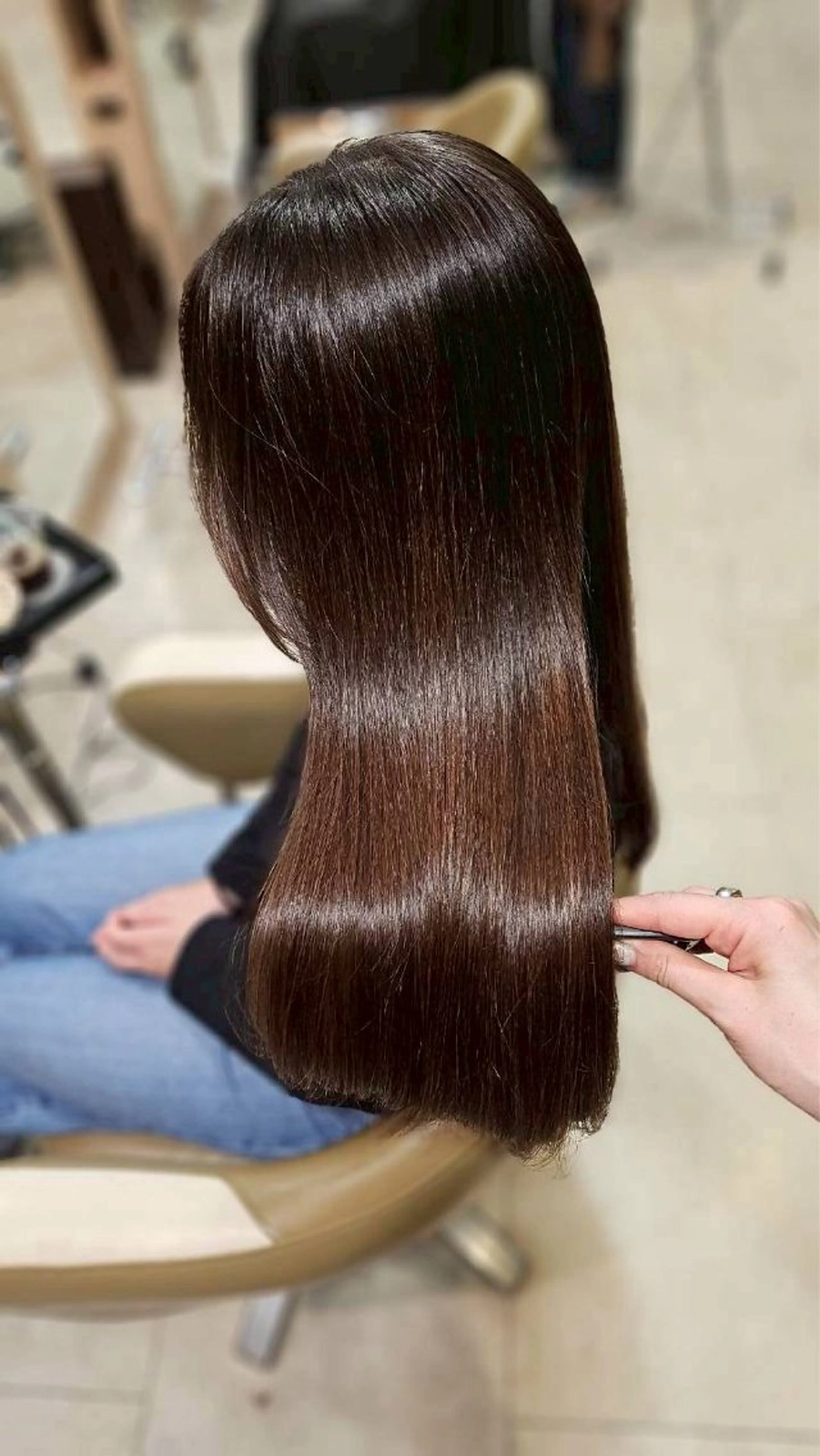 セミロング カラー ヘアカラー トリートメント 小野 紋樺のヘアスタイル