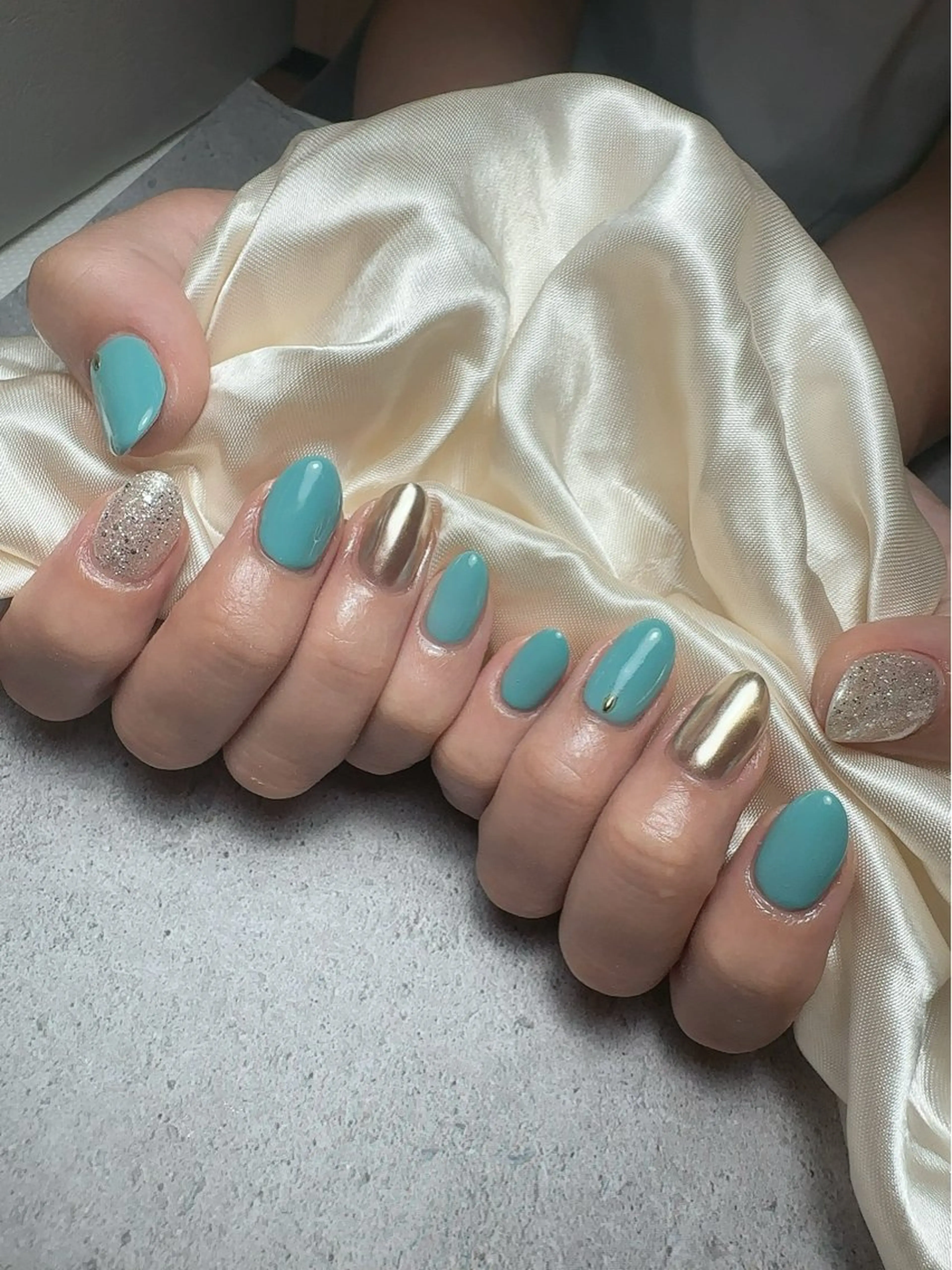 ネイル アートネイル 入学式 ハート マグネットネイル 持ち込み ハンドネイル Nailsalon Mimiy..♡のネイルデザイン