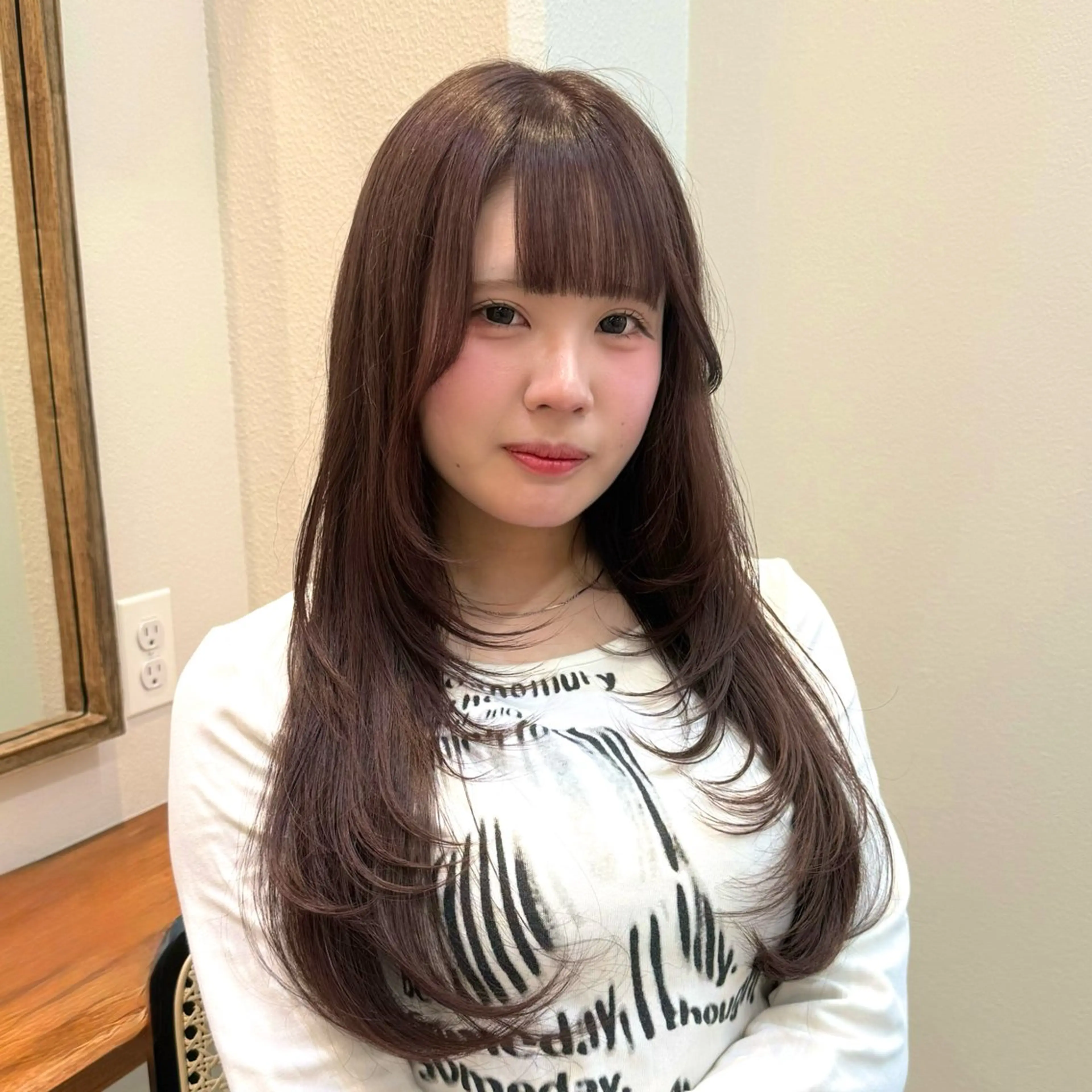 ロング カット ヘアカラー トリートメント レイヤーカット ダブルカラー高杉颯汰のヘアスタイル