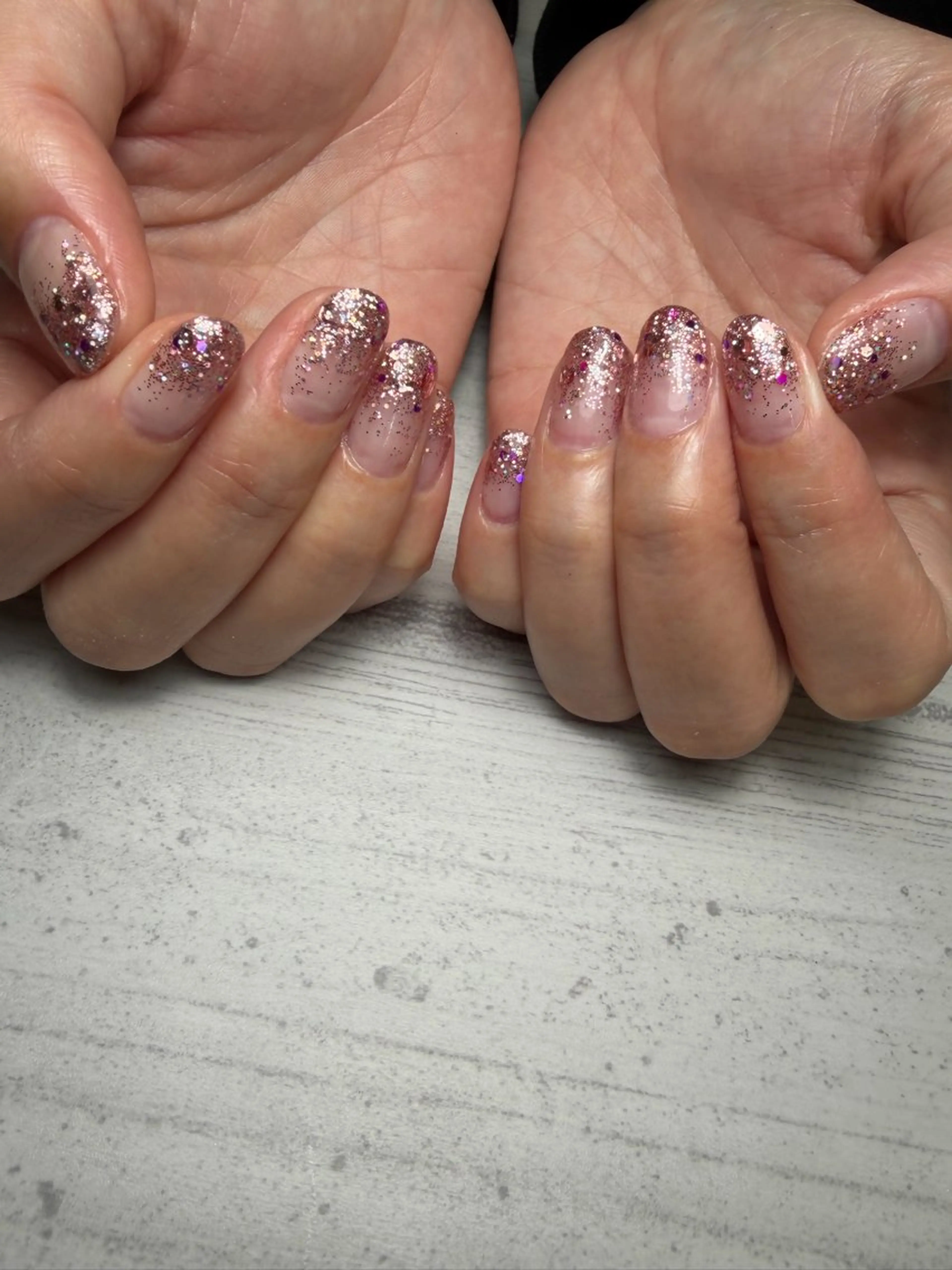 ネイル ラメ(グリッター) ラメグラデーション plume. ayumiのネイルデザイン