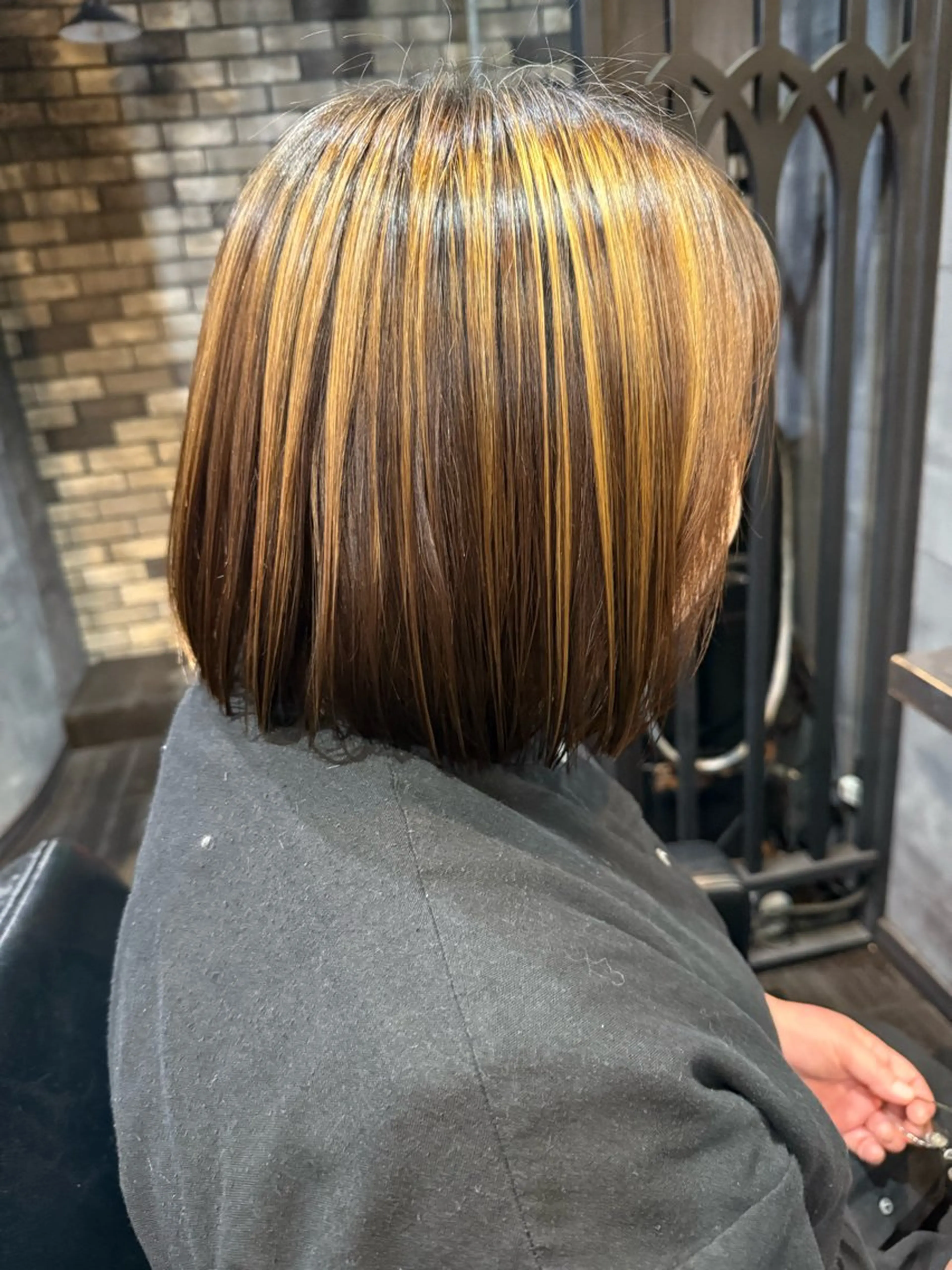 ショート 前下がりボブ ボブ M.Fe's はるな 🖤メンズカット募集のヘアスタイル