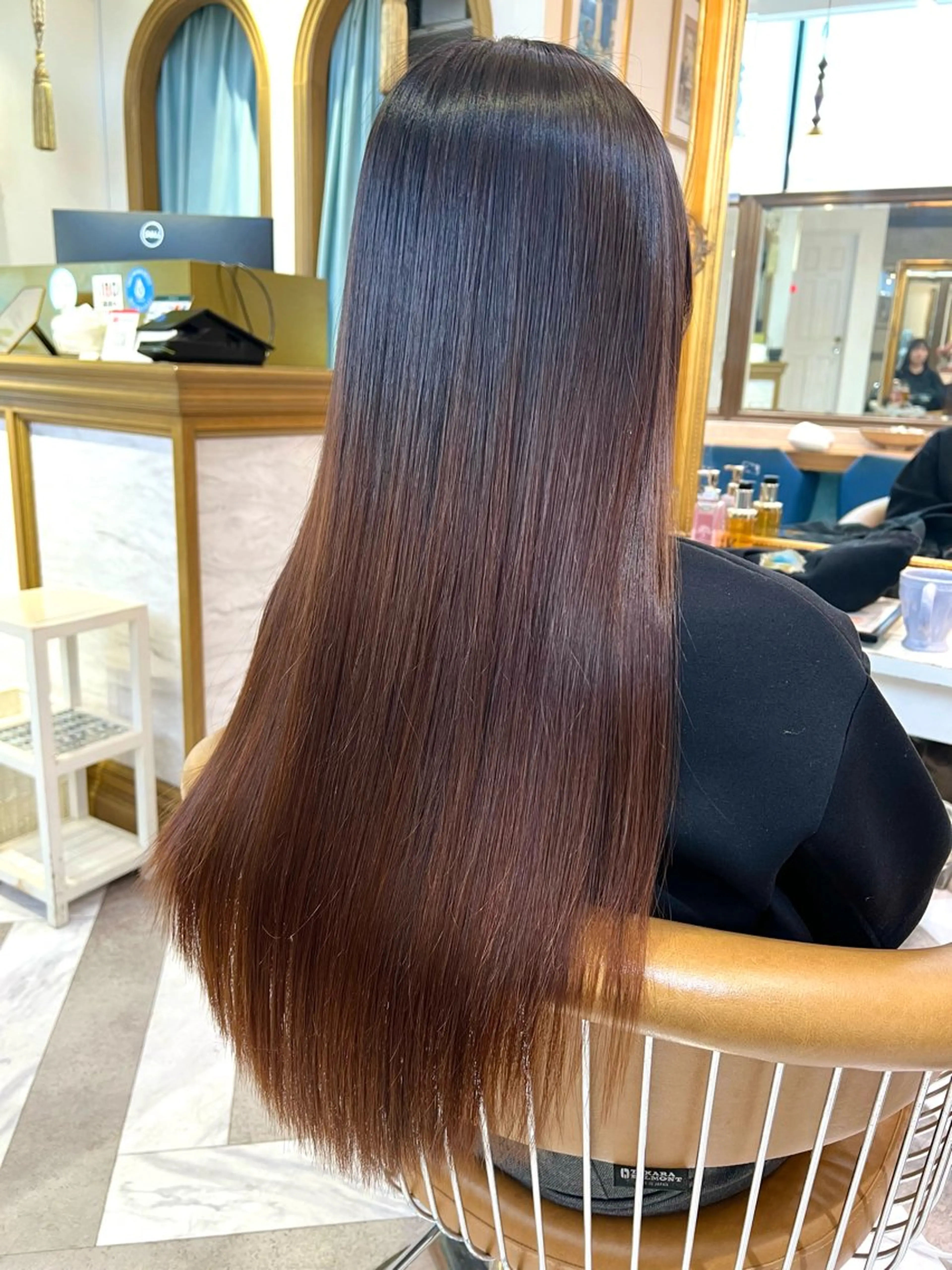 ロング 縮毛矯正 カット ヘアカラー 縮毛矯正 トリートメント ‎🤍レイヤー/ 縮毛矯正🖤菊池瑛士のヘアスタイル