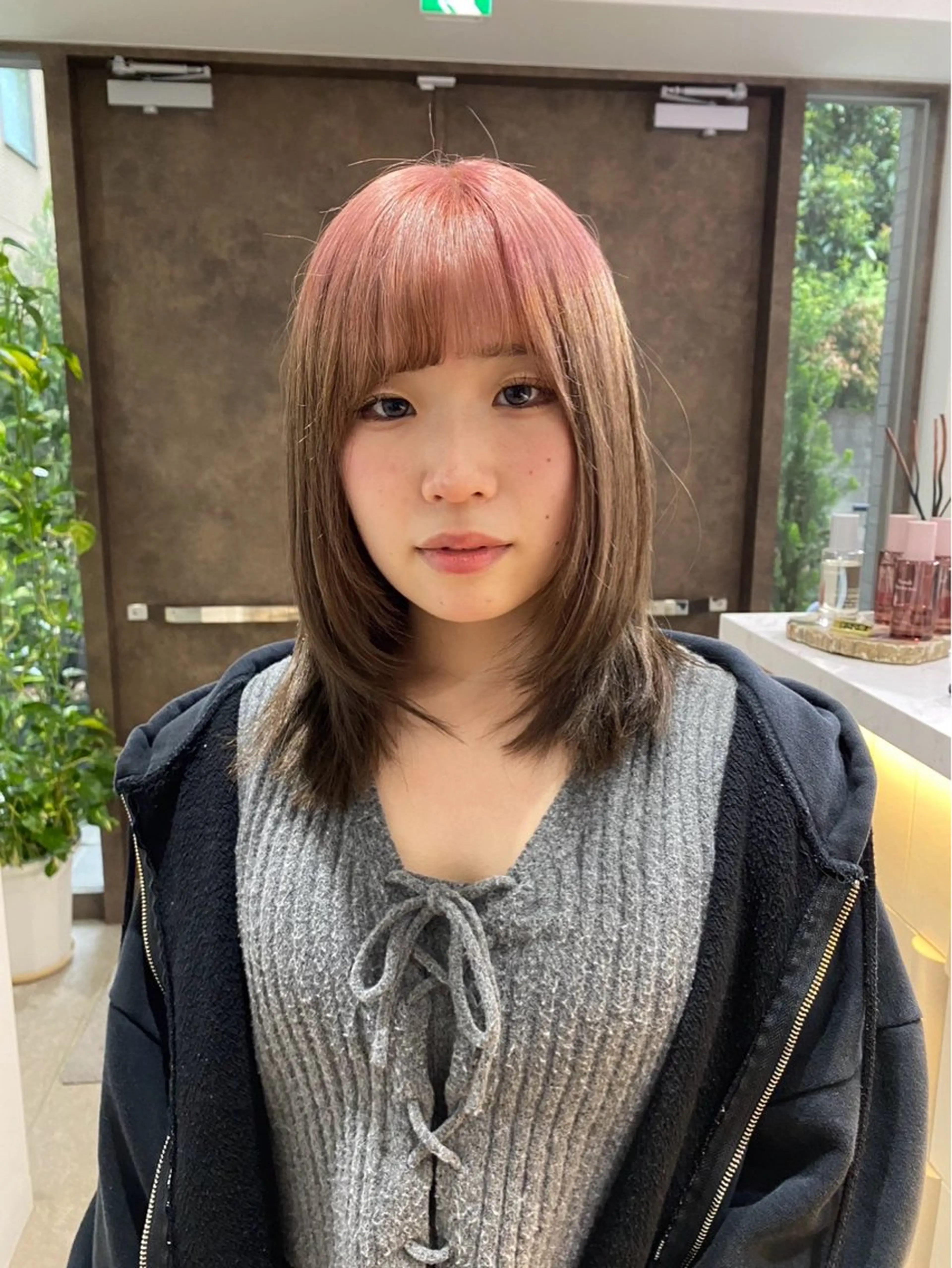 ミディアム ヘアカラー 似合わせスタイル☁️ 堀内志茉🍀のヘアスタイル