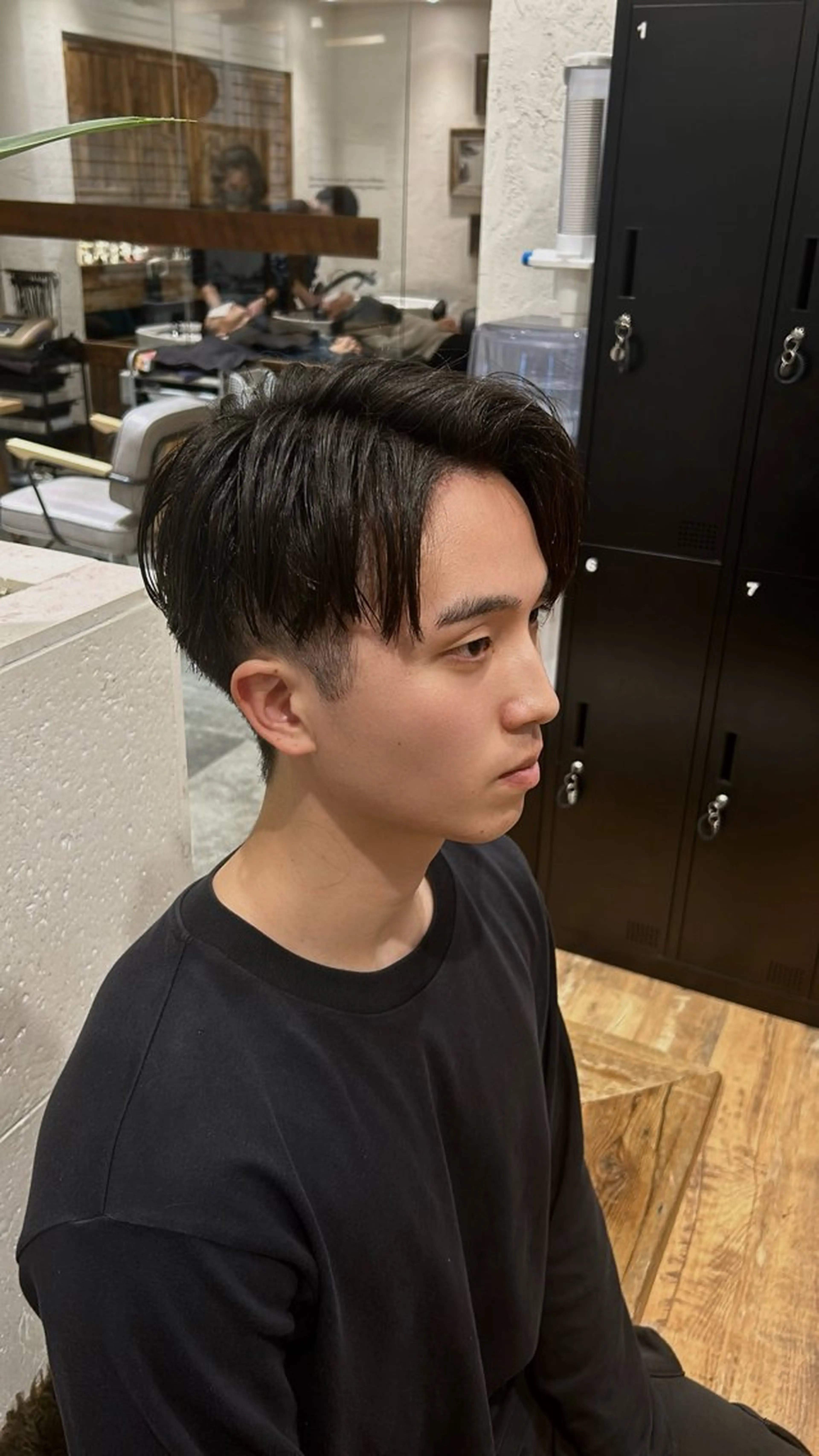 メンズ センターパート カット 三浦 翔太のヘアスタイル