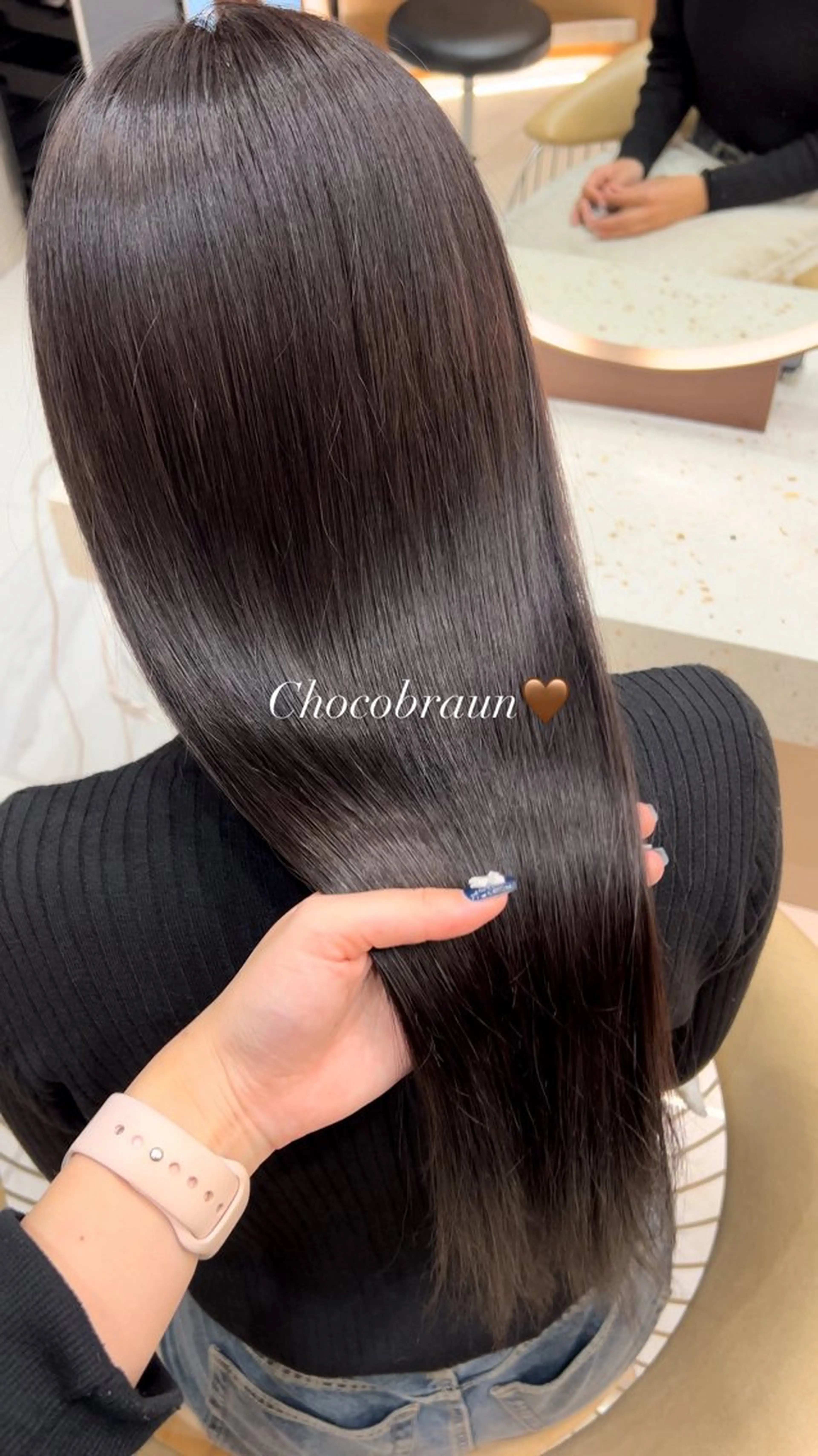 ロング 艶ブラウン/暖色 カラー/髪質改善みほのヘアスタイル