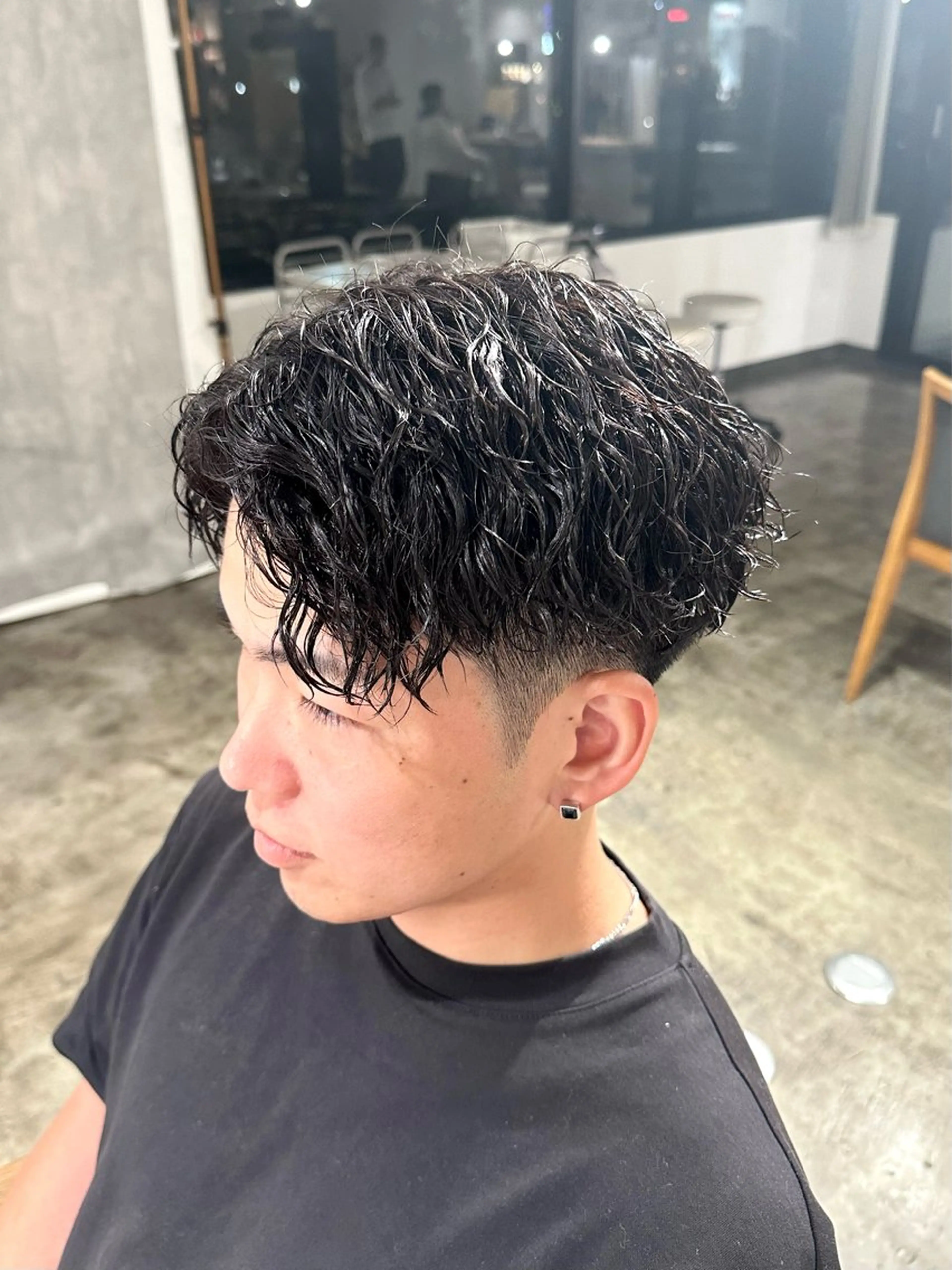 パーマ メンズ センターパート メンズパーマ ツイストスパイラルパーマ スパイラルパーマ カット パーマ トリートメント 骨格補正施術/メンズ 専門美容師/YUYAのヘアスタイル