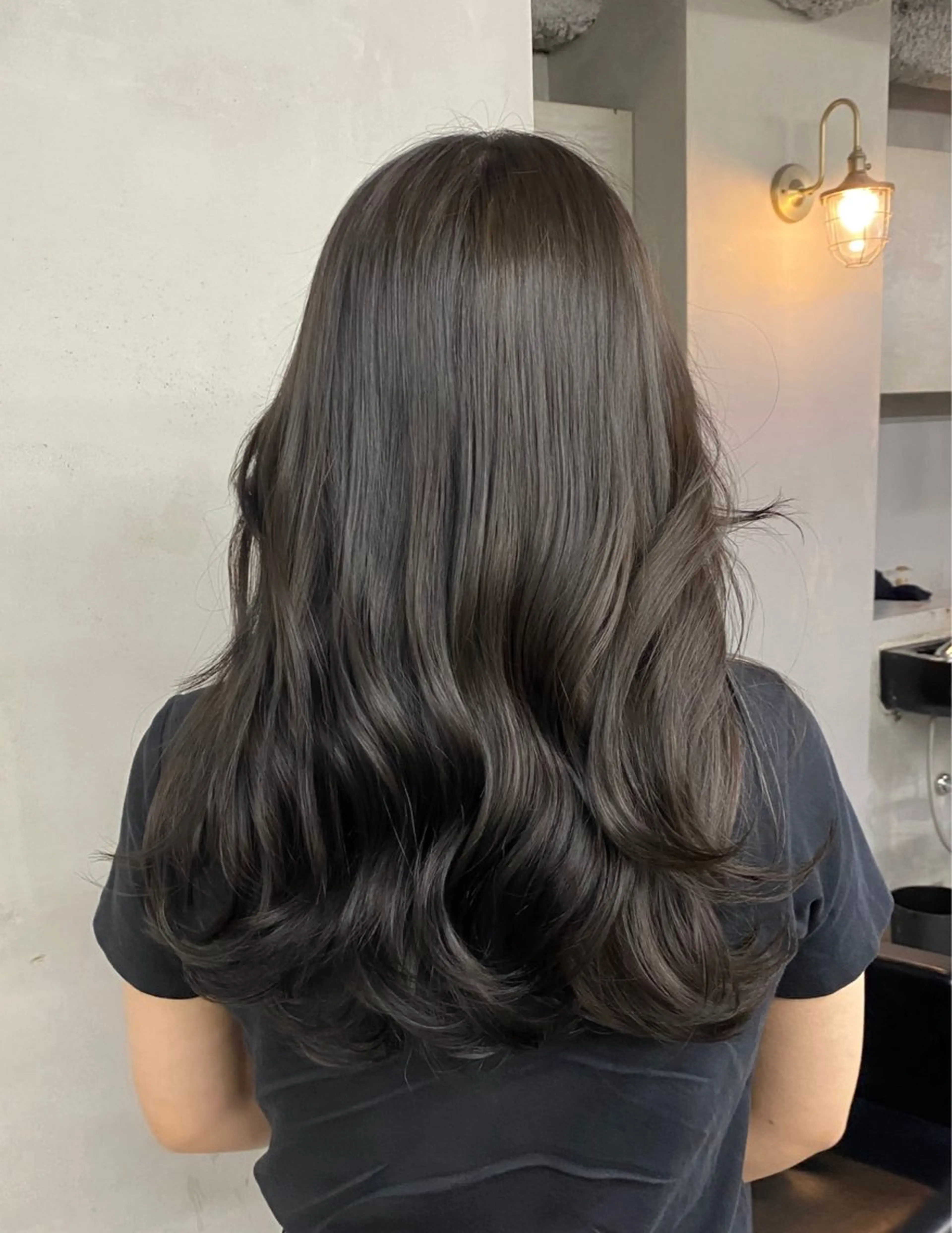 ロング カラー ヘアカラー 新宿/韓国ヘア/ 髪質改善ストレートのヘアスタイル