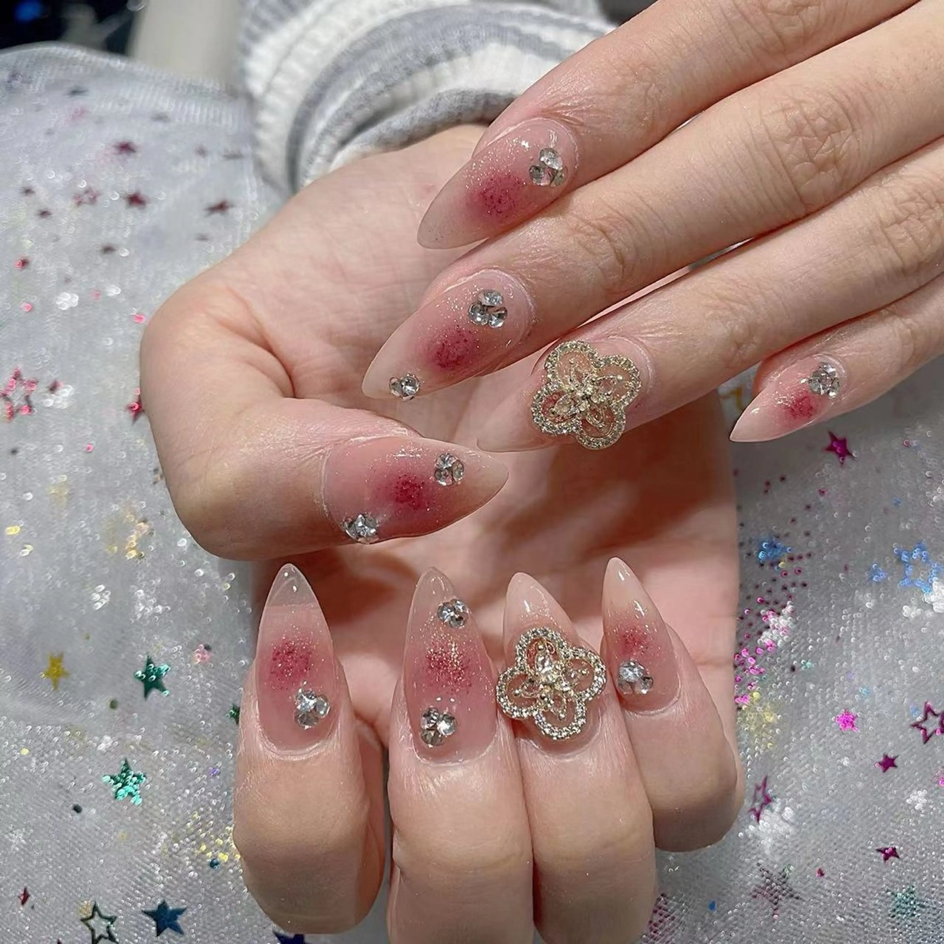 ネイル 🎀kira 長さだし💗モチ最高のネイルデザイン
