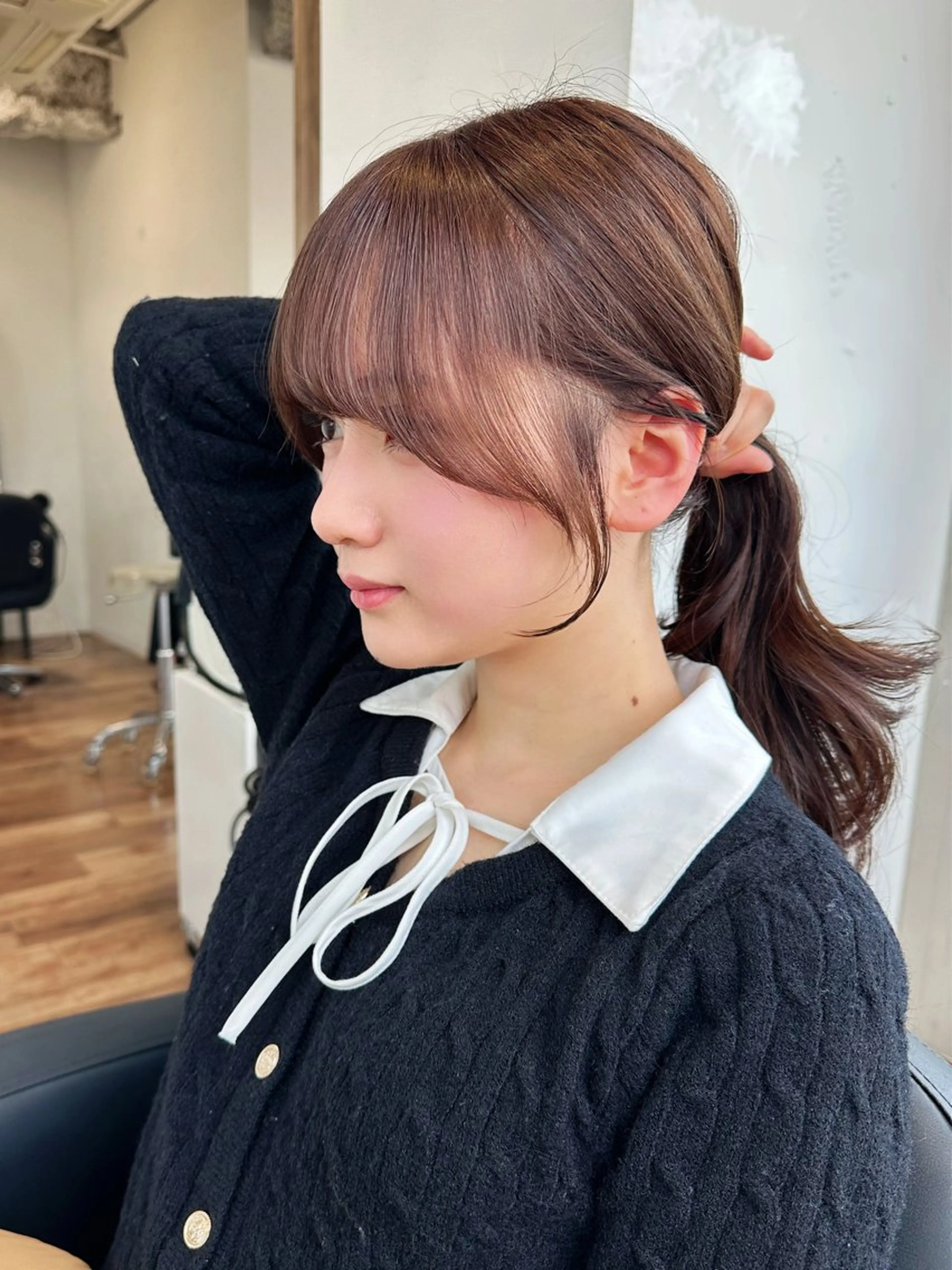 ロング カット ヘアカラー トリートメント レイヤー/顔周り 田山　穂波のヘアスタイル