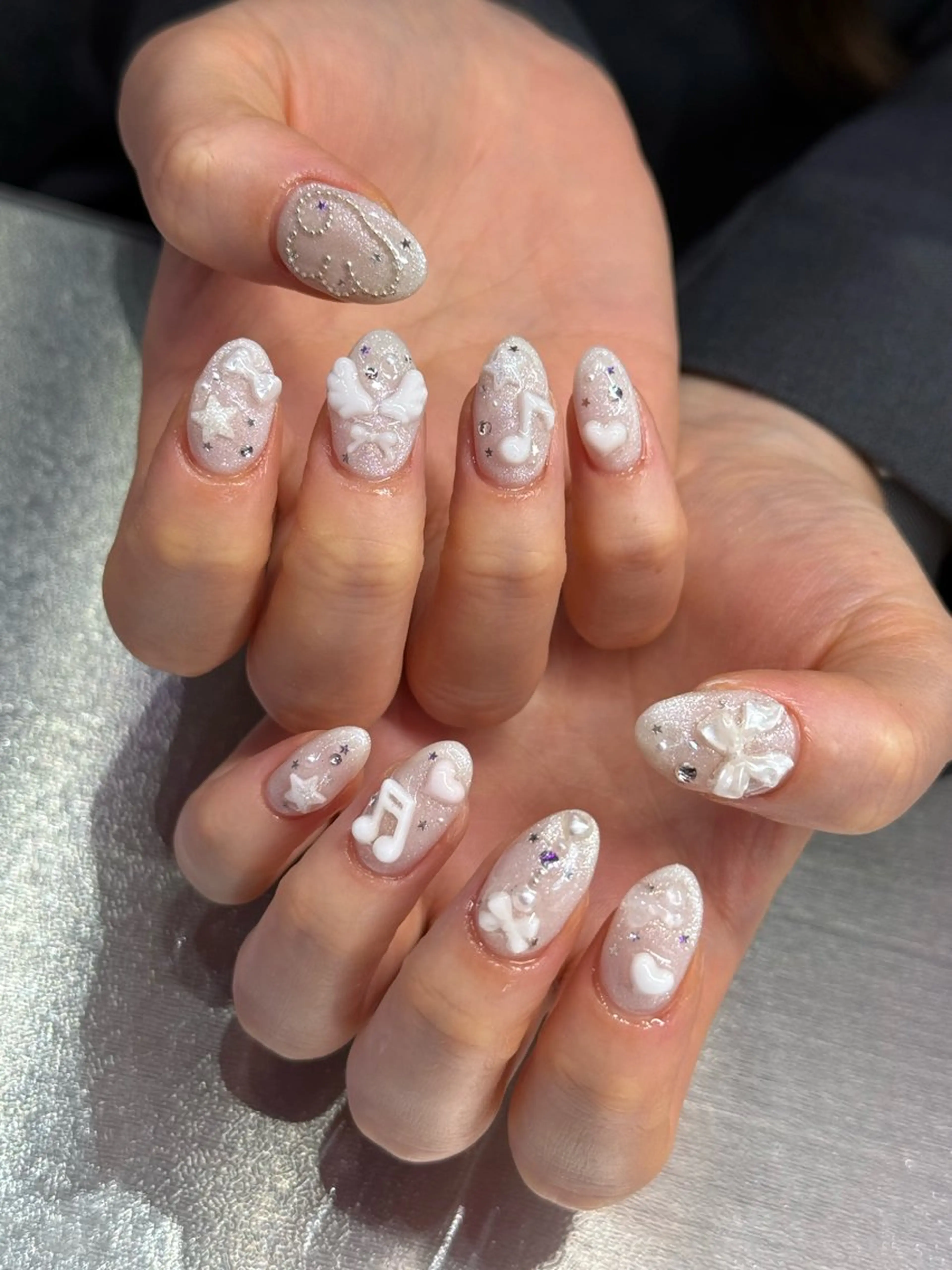 4/22 10:00~パーツつけ放題💖オフ無しorパーツなしジェルオフのみ/長さだし亀裂直し不可の写真