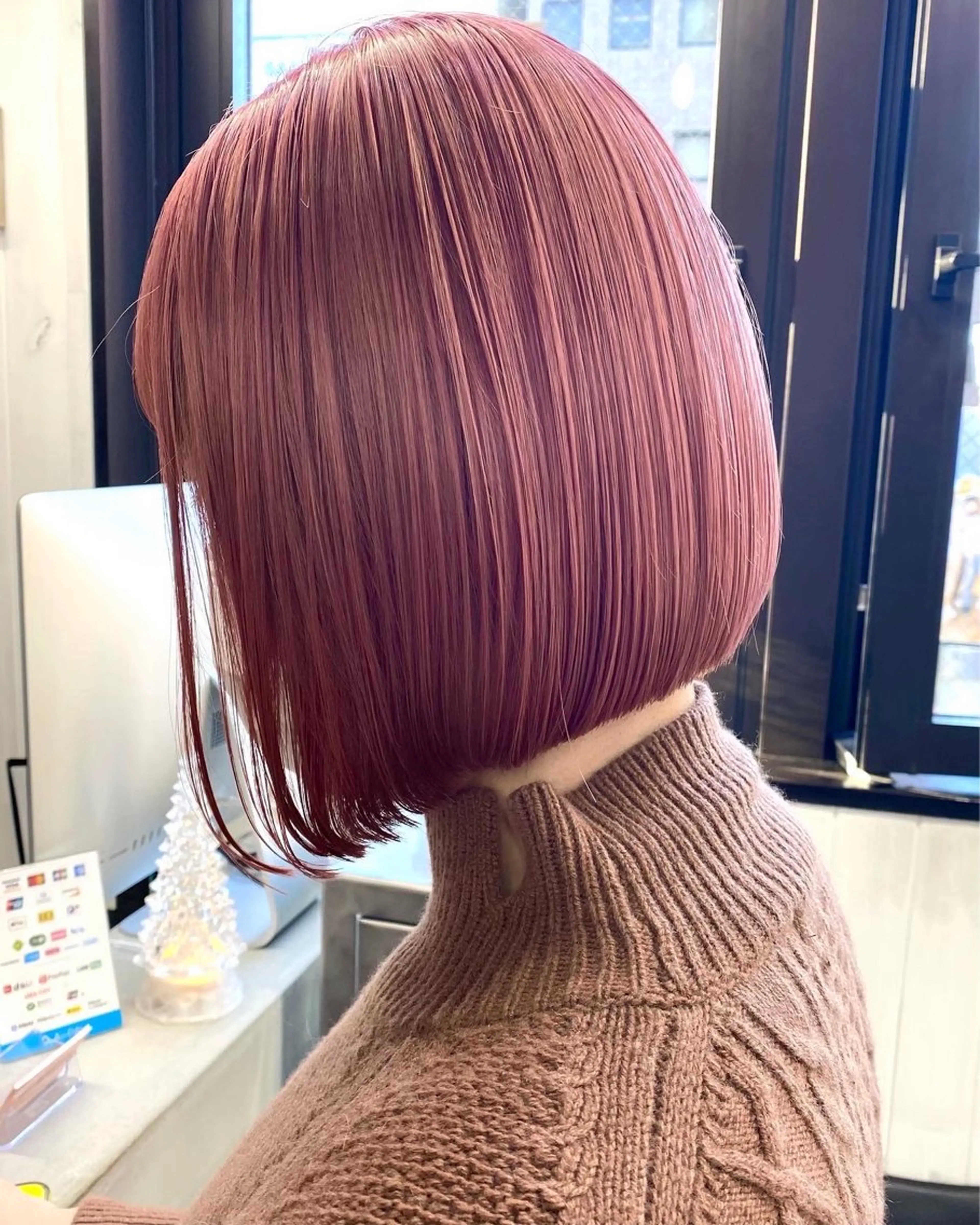 ショート カラー ブリーチ ケアブリーチ ダブルカラー ピンクカラー ボブ カット ヘアカラー トリートメント RYOSUKE ハイトーンのヘアスタイル