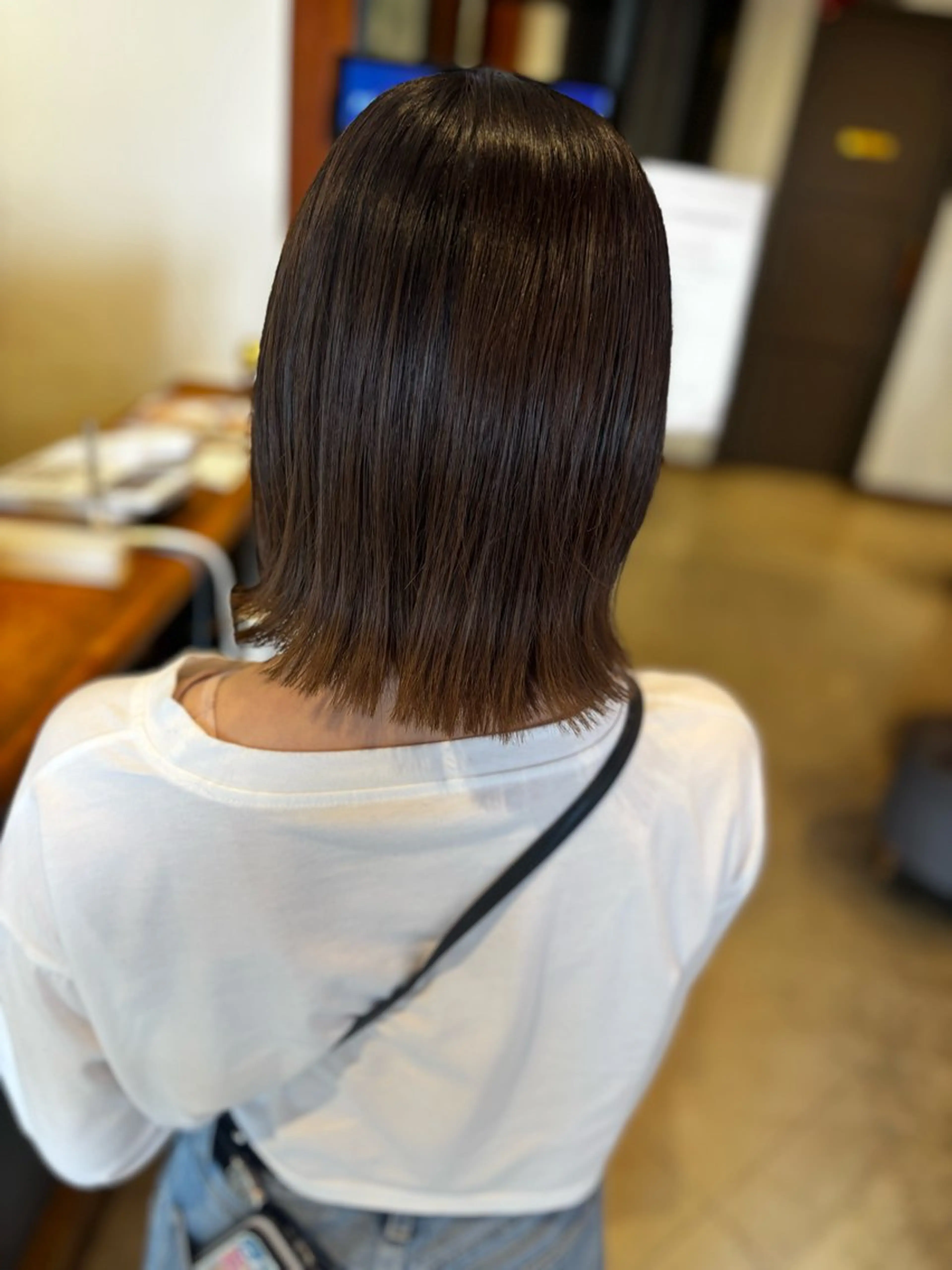 ショート カラー ボブ 外ハネヘア カット ヘアカラー トリートメント Jill franc ＿ ayanoのヘアスタイル