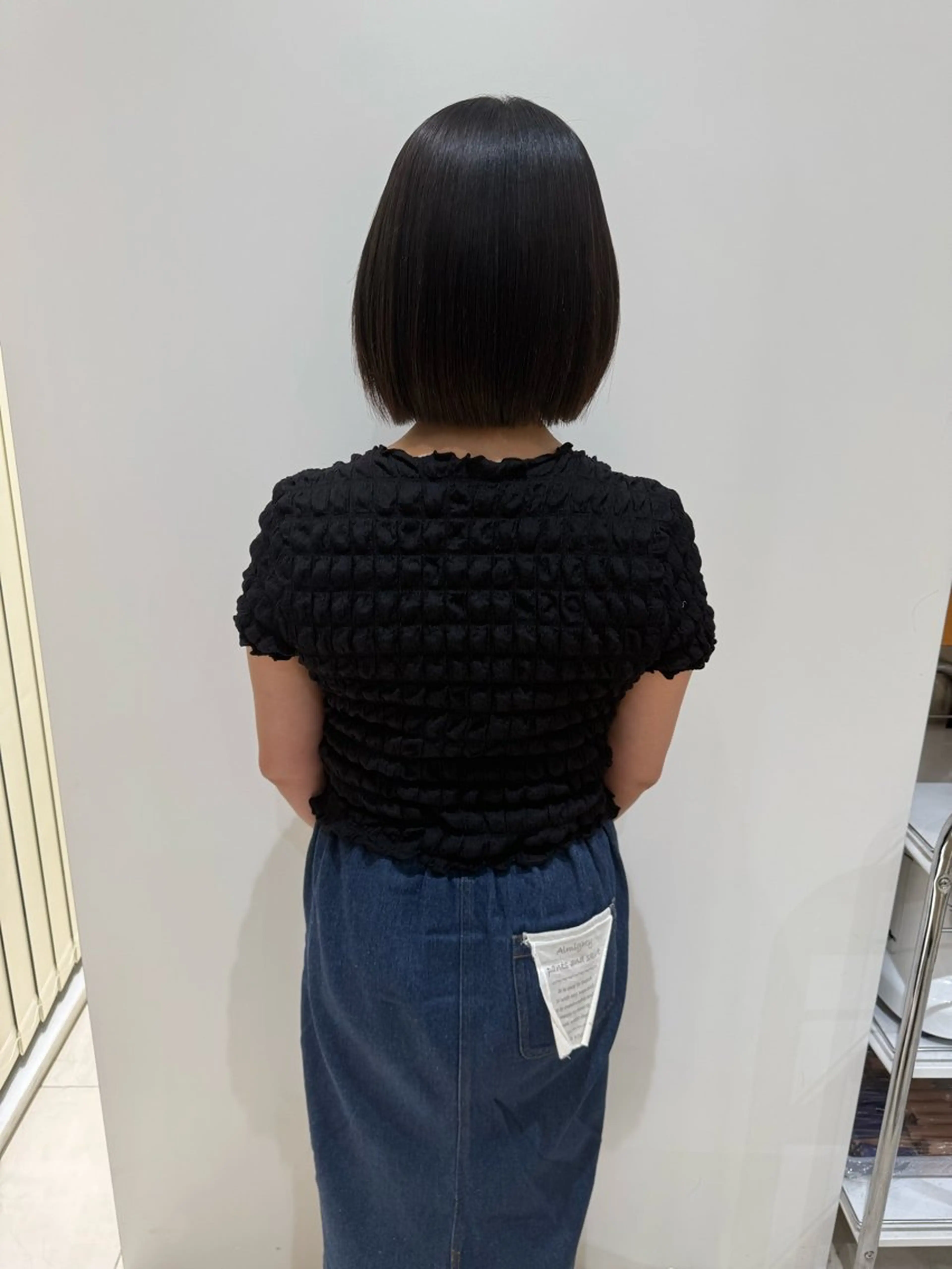 ミディアム 切りっぱなしボブ ボブ 若生 神のヘアスタイル