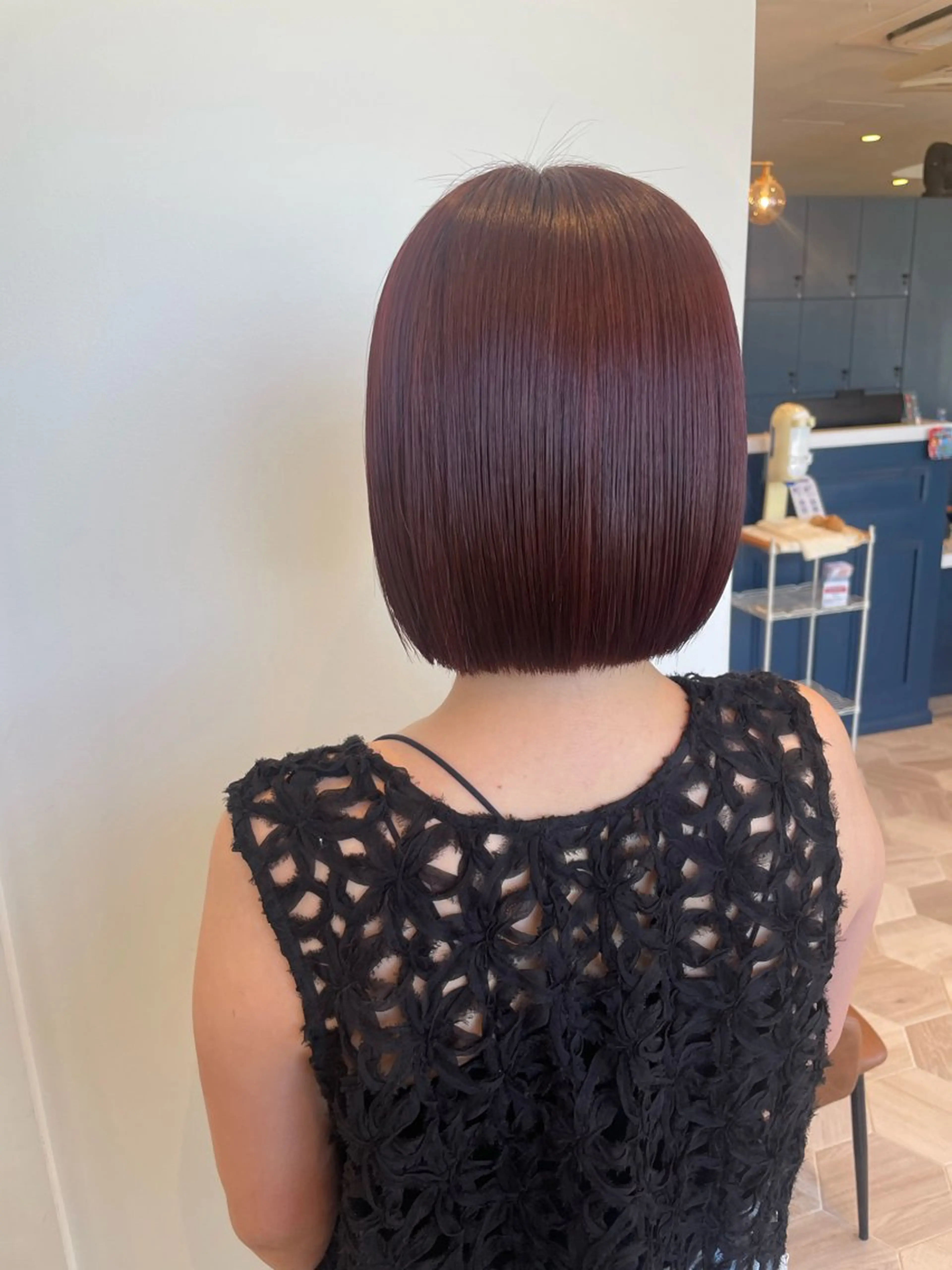 ショート カラー レッドカラー ボブ カット ヘアカラー shigeru cut club 神田久志本店＆lag所属・田島 仁美のヘアスタイル