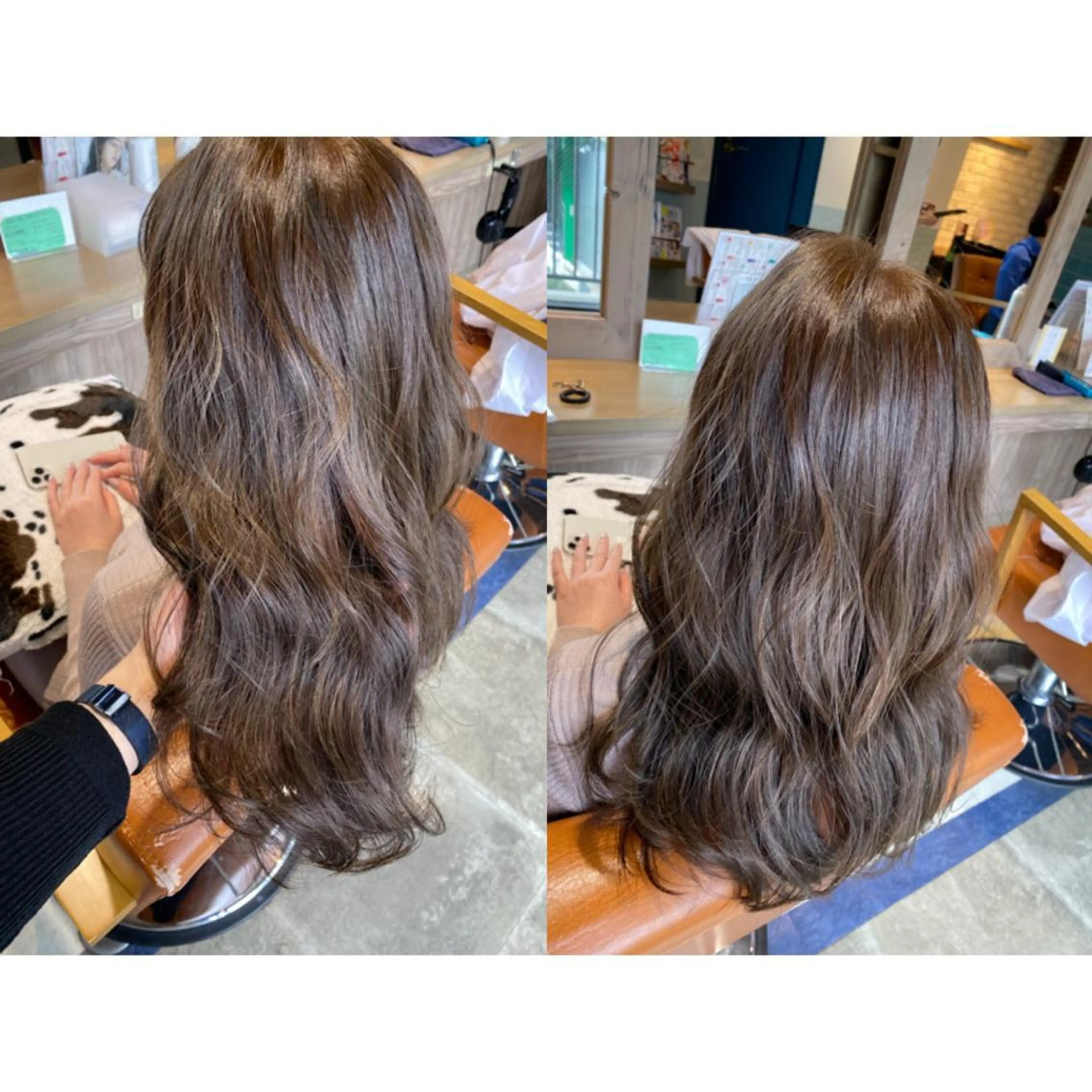 カラー アッシュ カット ヘアカラー トリートメント 🐻結んで可愛い hair EMI🐻のヘアスタイル