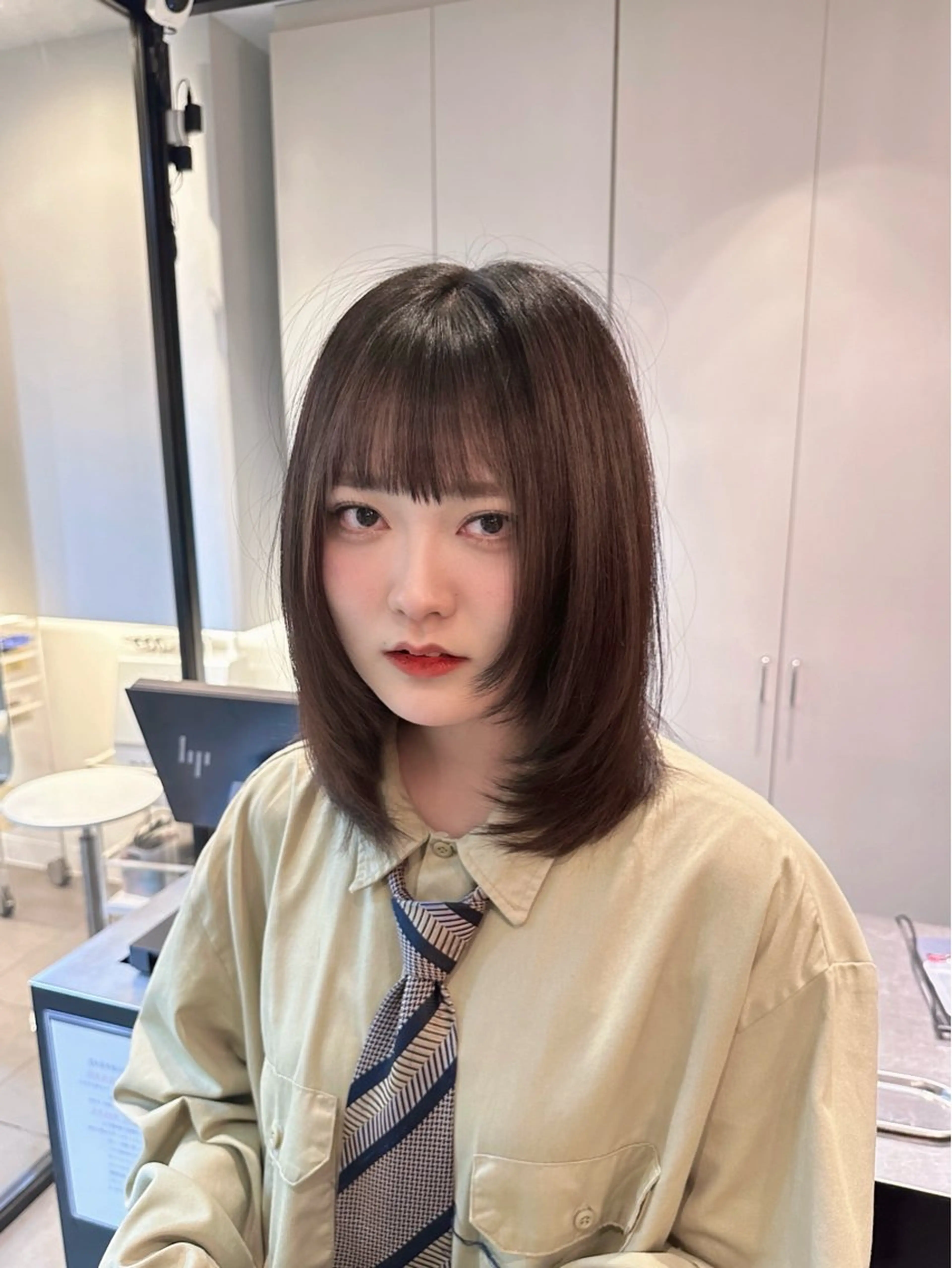 ミディアム カラー 🎀透明感カラー🎀 ENAのヘアスタイル
