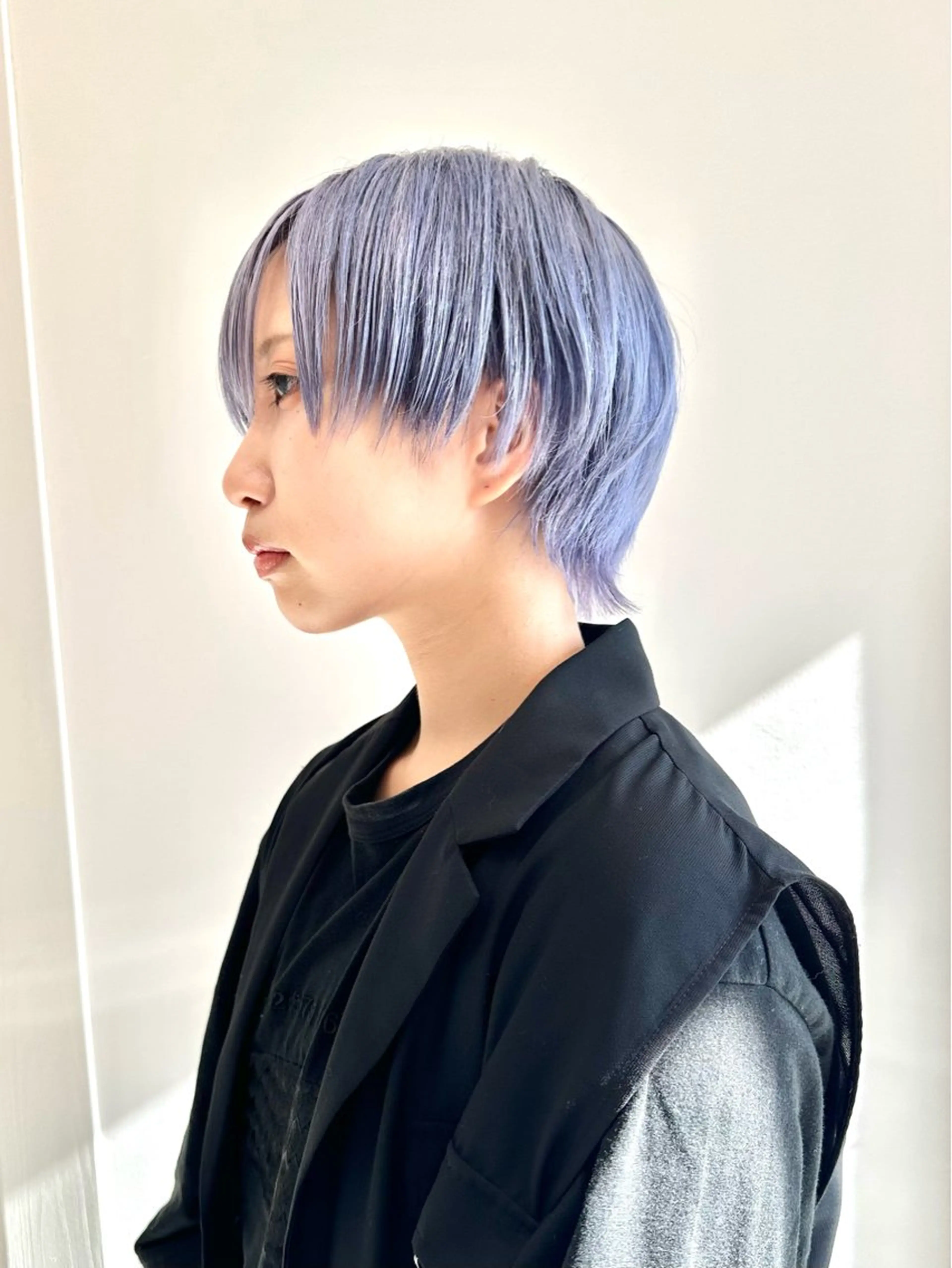 ショート カラー ハイトーンカラー ラベンダーカラー ショートヘア ウルフカット カット ヘアカラー トリートメント ハイトーン/レイヤー /ウルフ⭐️永田⭐️のヘアスタイル