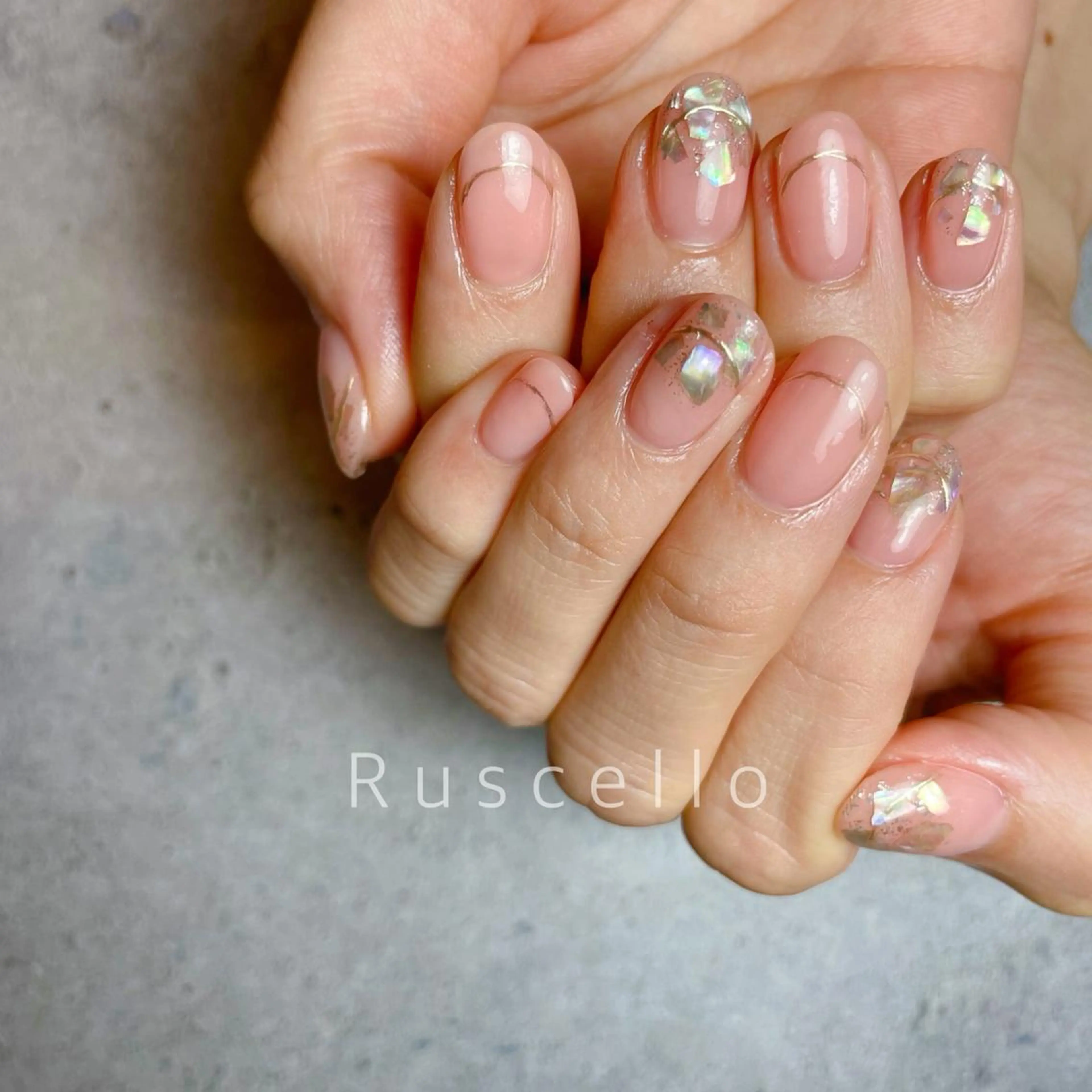 ネイル アートネイル 持ち込み ストーンネイル nail salon ACCUEIL銀座店のネイルデザイン