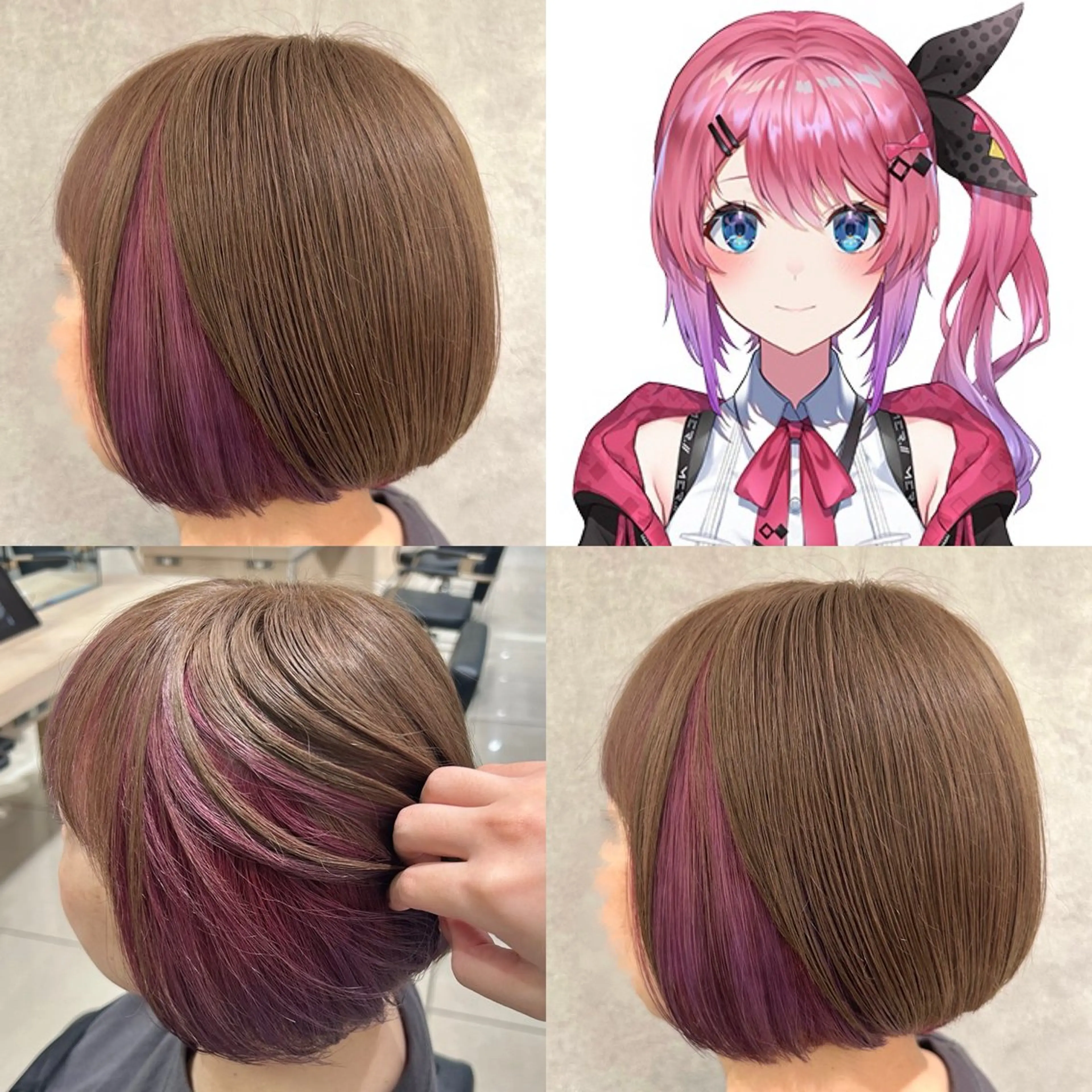 【イベント前に特別デザイン💍】🎀推しカラー🩷オリジナルデザイン組み合わせ（ケアブリーチ）の写真