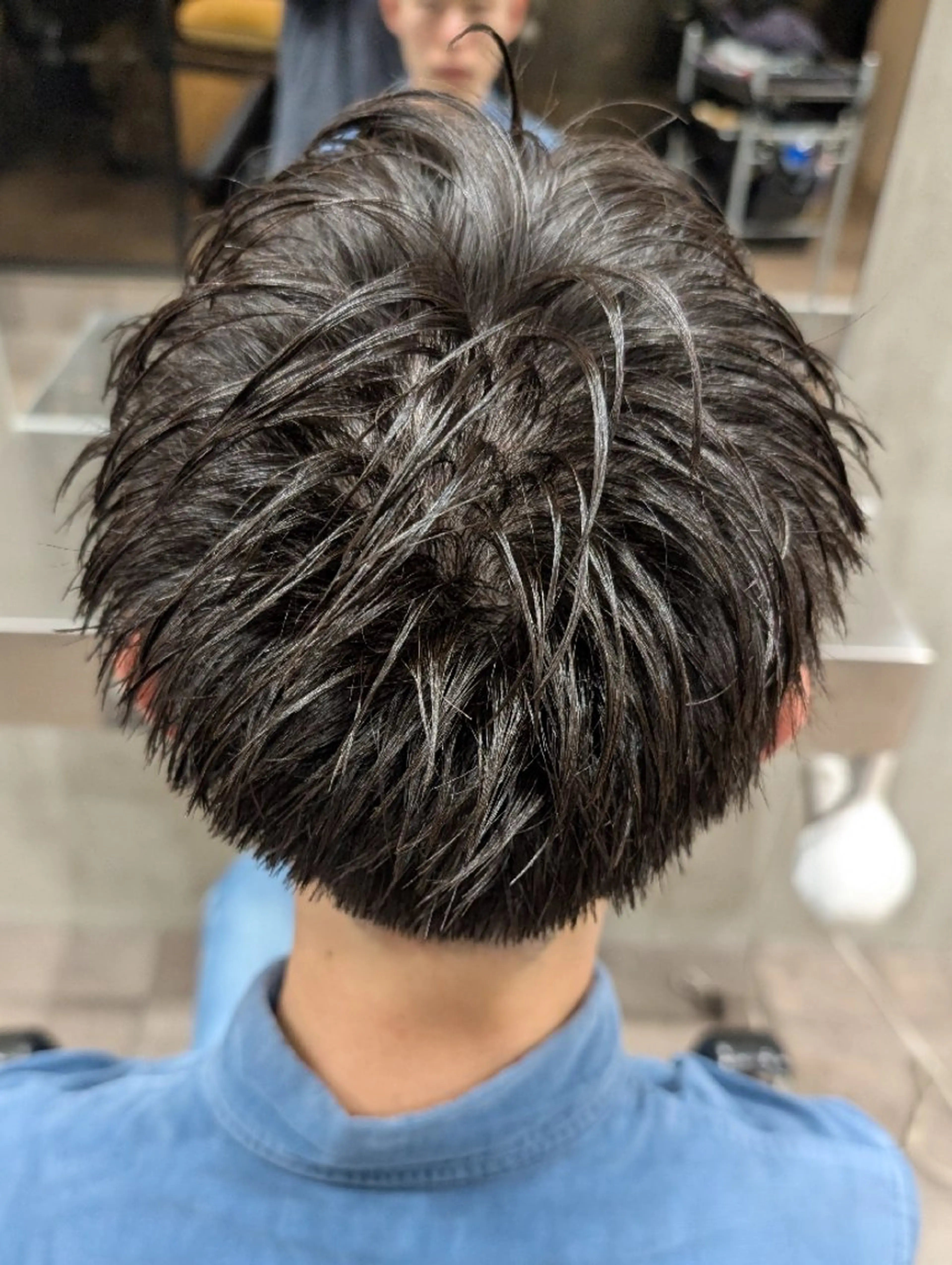 ショート メンズ アップバング 刈り上げ カット QOL円山 YUTOのヘアスタイル