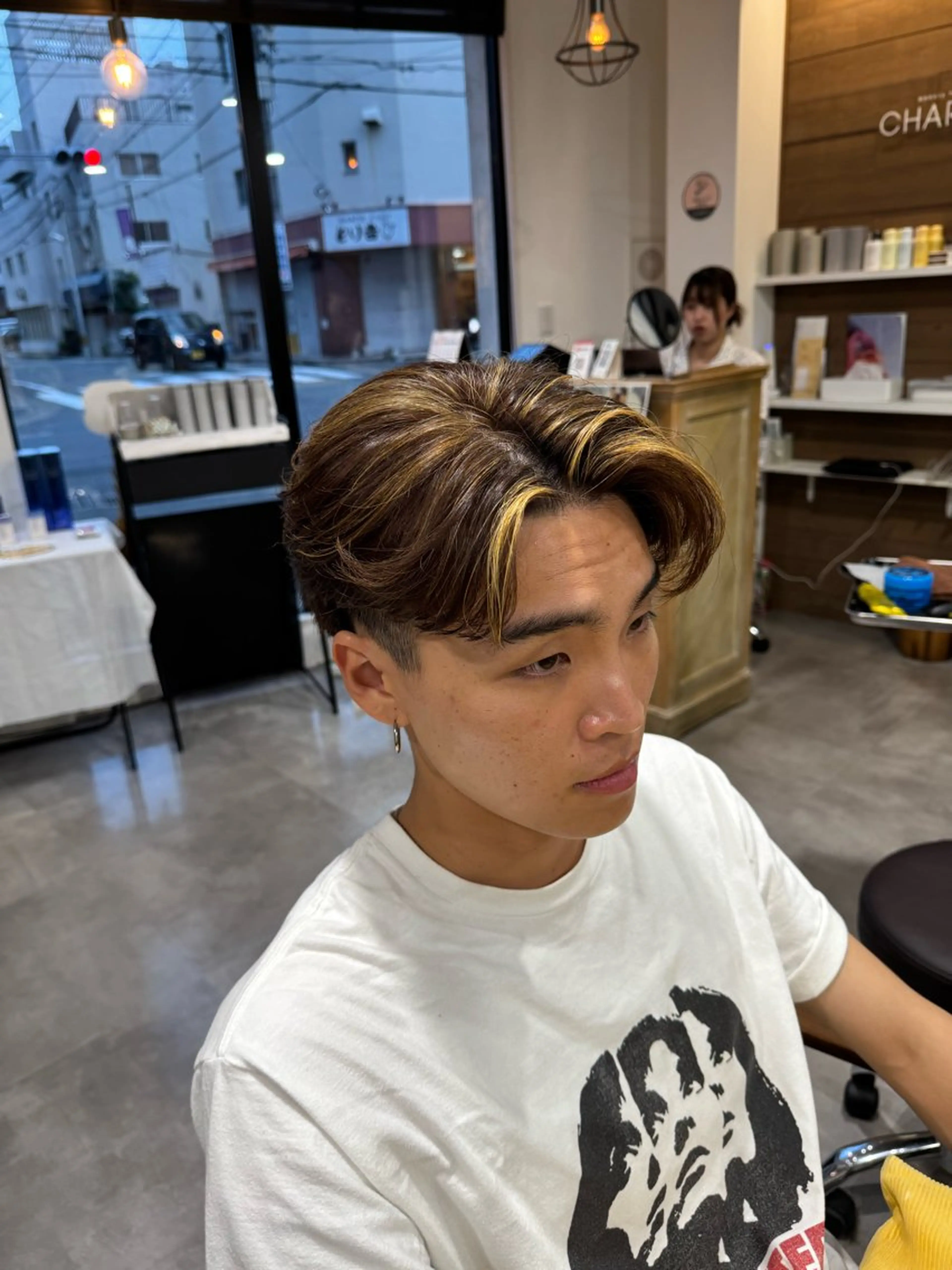 メンズ 平尾/艶カラー/ アッシュ系/中川誠大のヘアスタイル