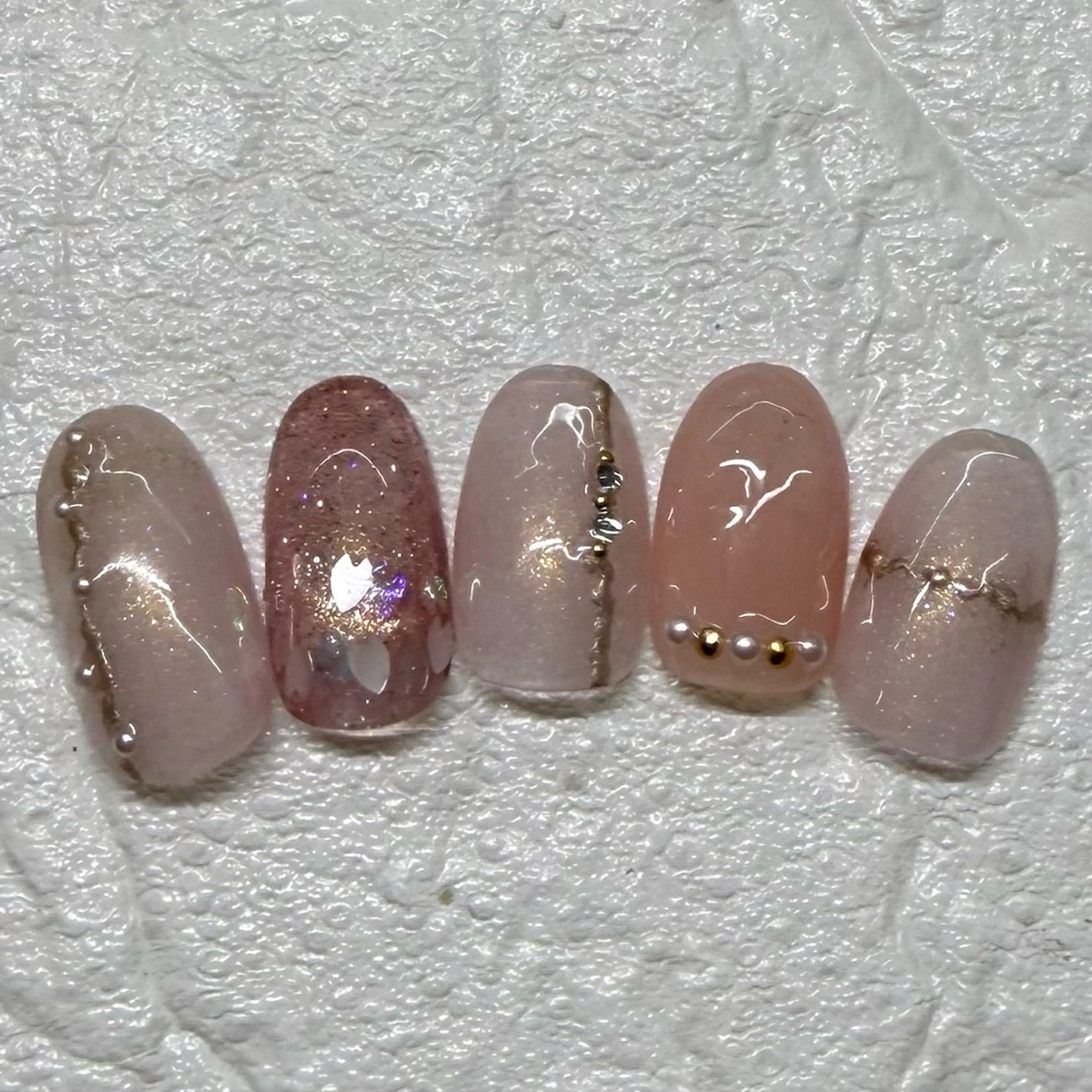 ネイル 桜ネイル フラッシュネイル フラッシュマグ ピンク Regina Marinaのネイルデザイン