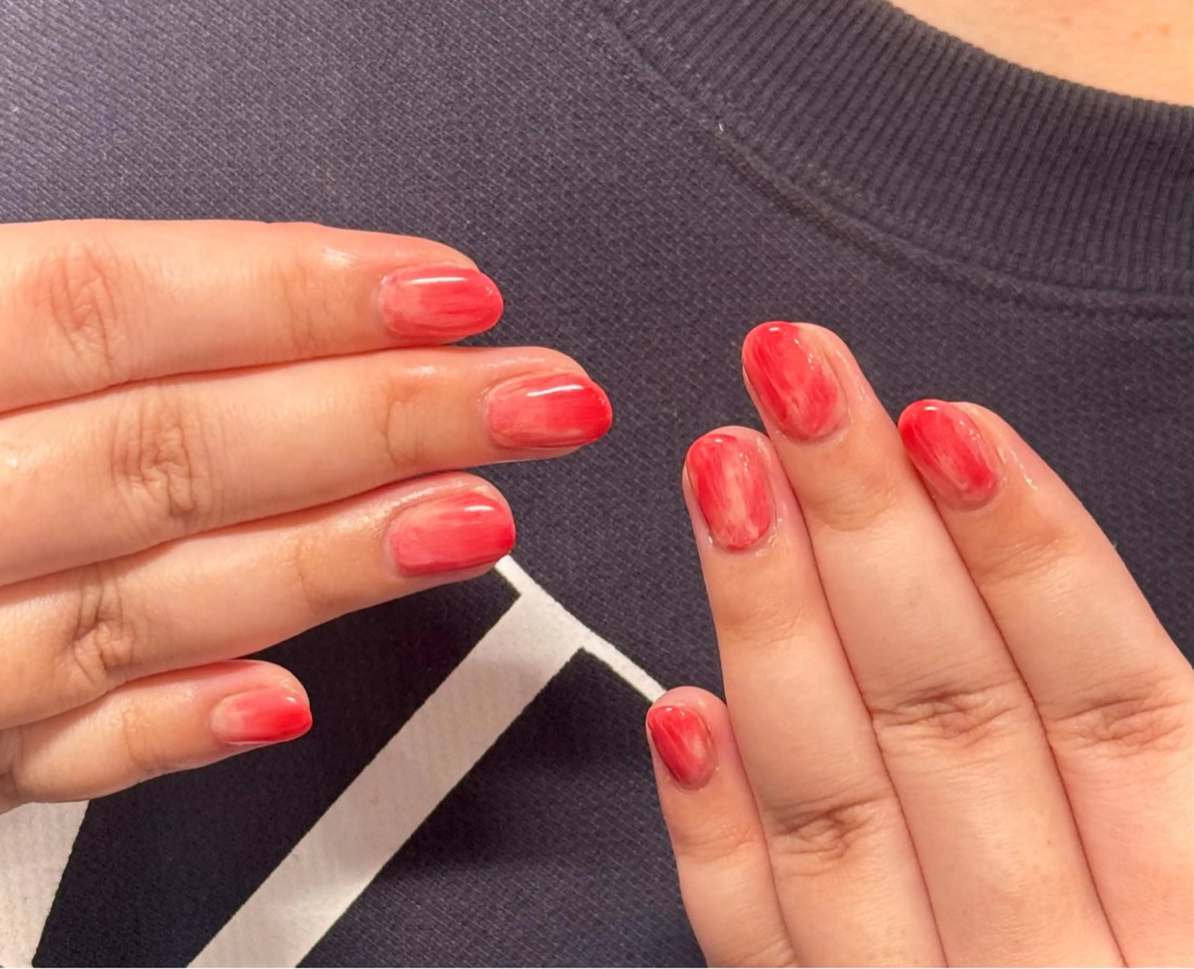 ネイル 長さ出し フレンチネイル ジェルネイル グラデーション 韓国ネイル ハンドネイル Nail&eye Belire 新宿のネイルデザイン