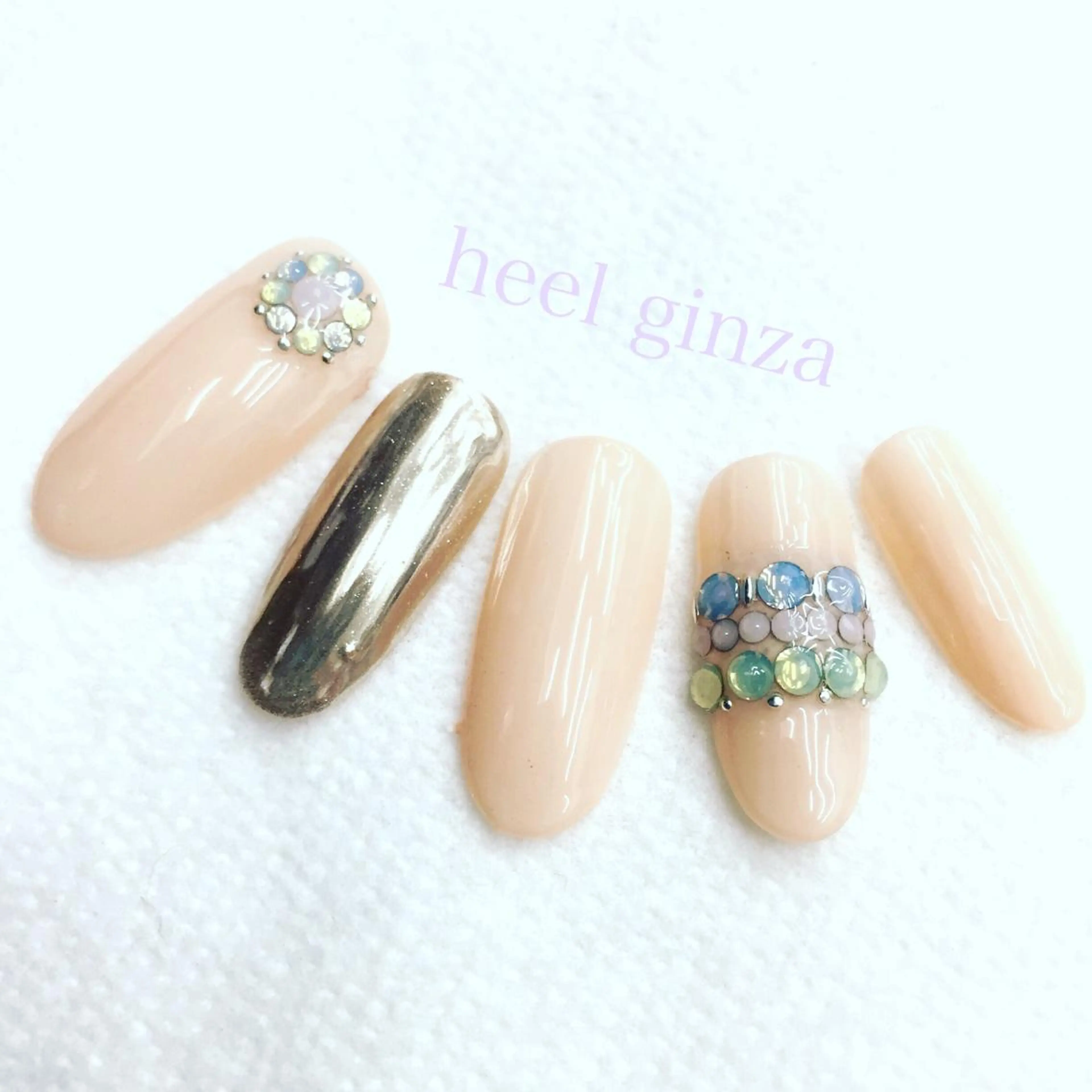 ネイル キラキラネイル ミラーネイル miel nailのネイルデザイン