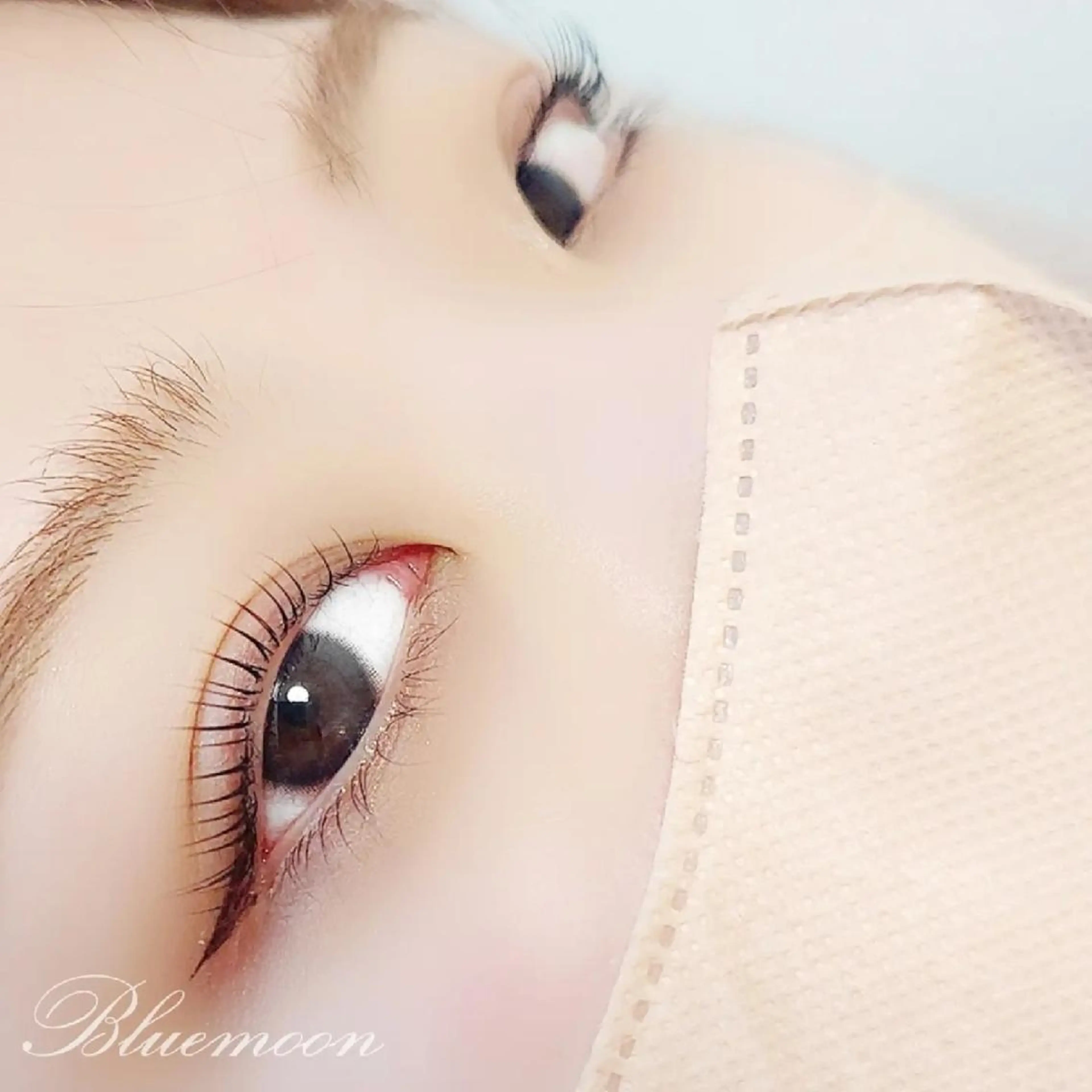 マツエク・マツパ パリジェンヌラッシュリフト Blue moonのマツエク・マツパデザイン