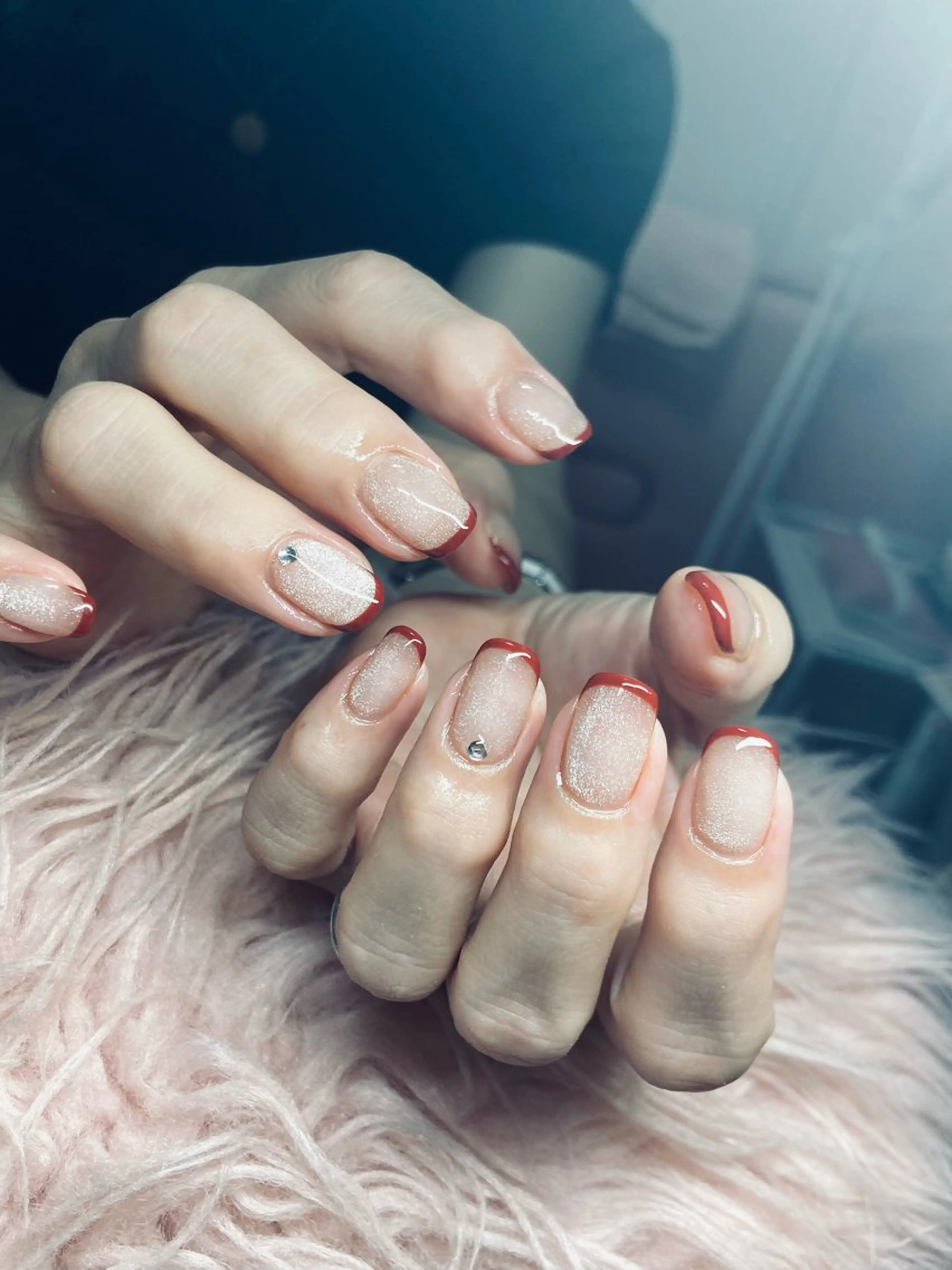 ネイル フレンチネイル マグネットネイル マグネットフレンチ HandSnail自宅サロン所属・HandSnail 座間自宅ネイルサロンのネイルデザイン