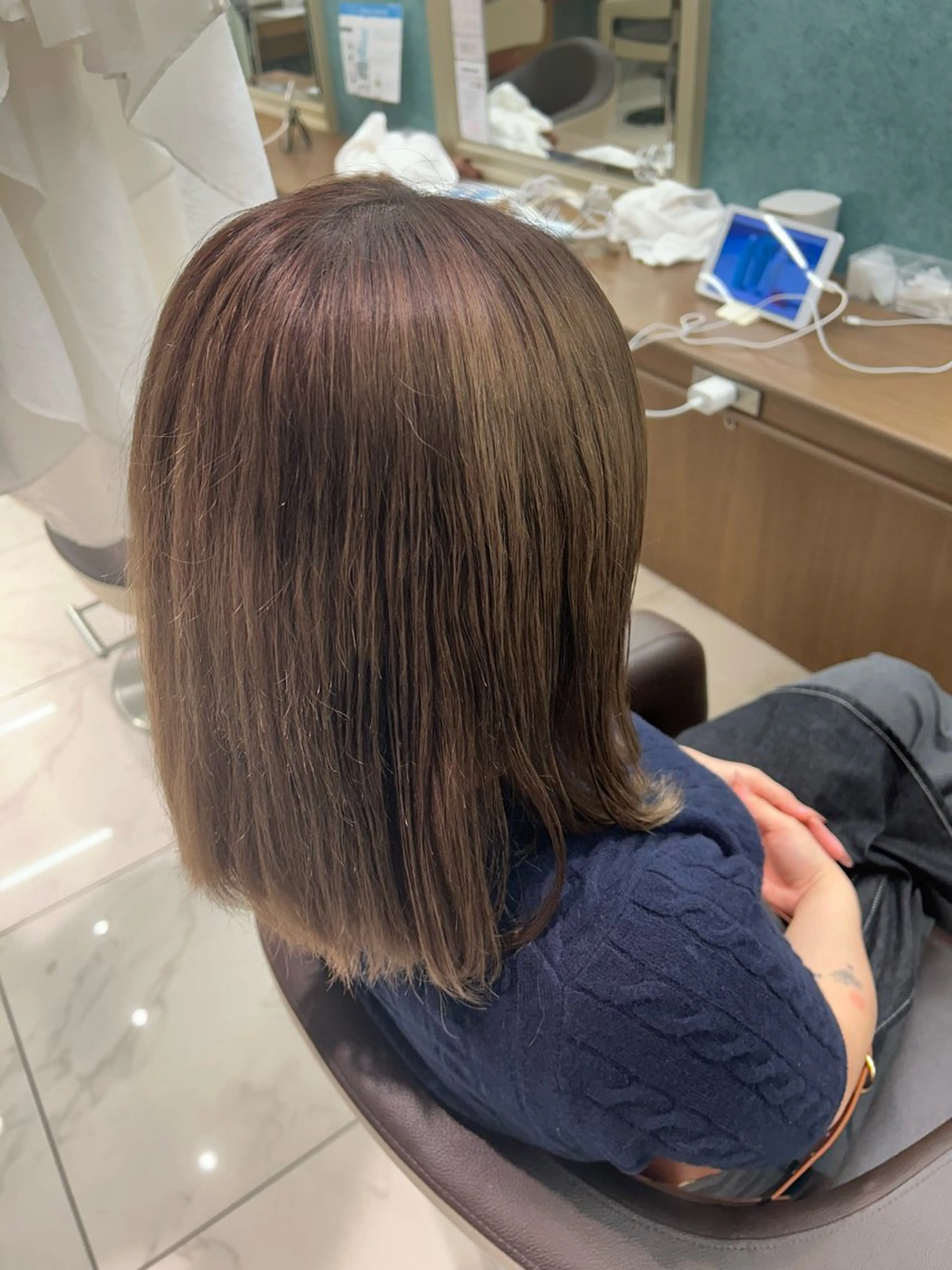 ミディアム ヘアカラー カラーモデル🎀 アイラッシュ/YUIのヘアスタイル