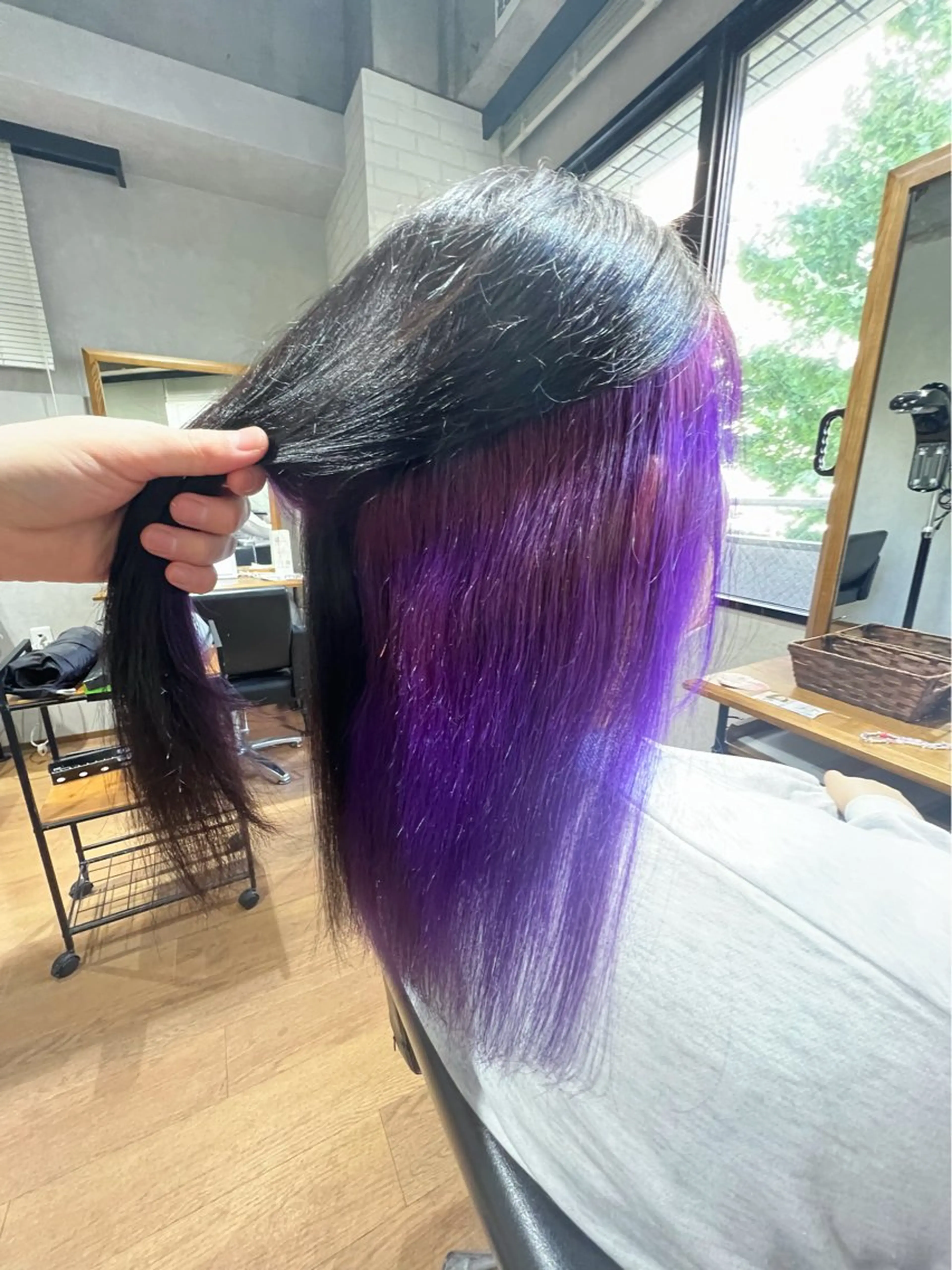 セミロング カラー インナーカラー バイオレットカラー カット ヘアカラー ✨ハイトーン カラー福岡拓也✨のヘアスタイル