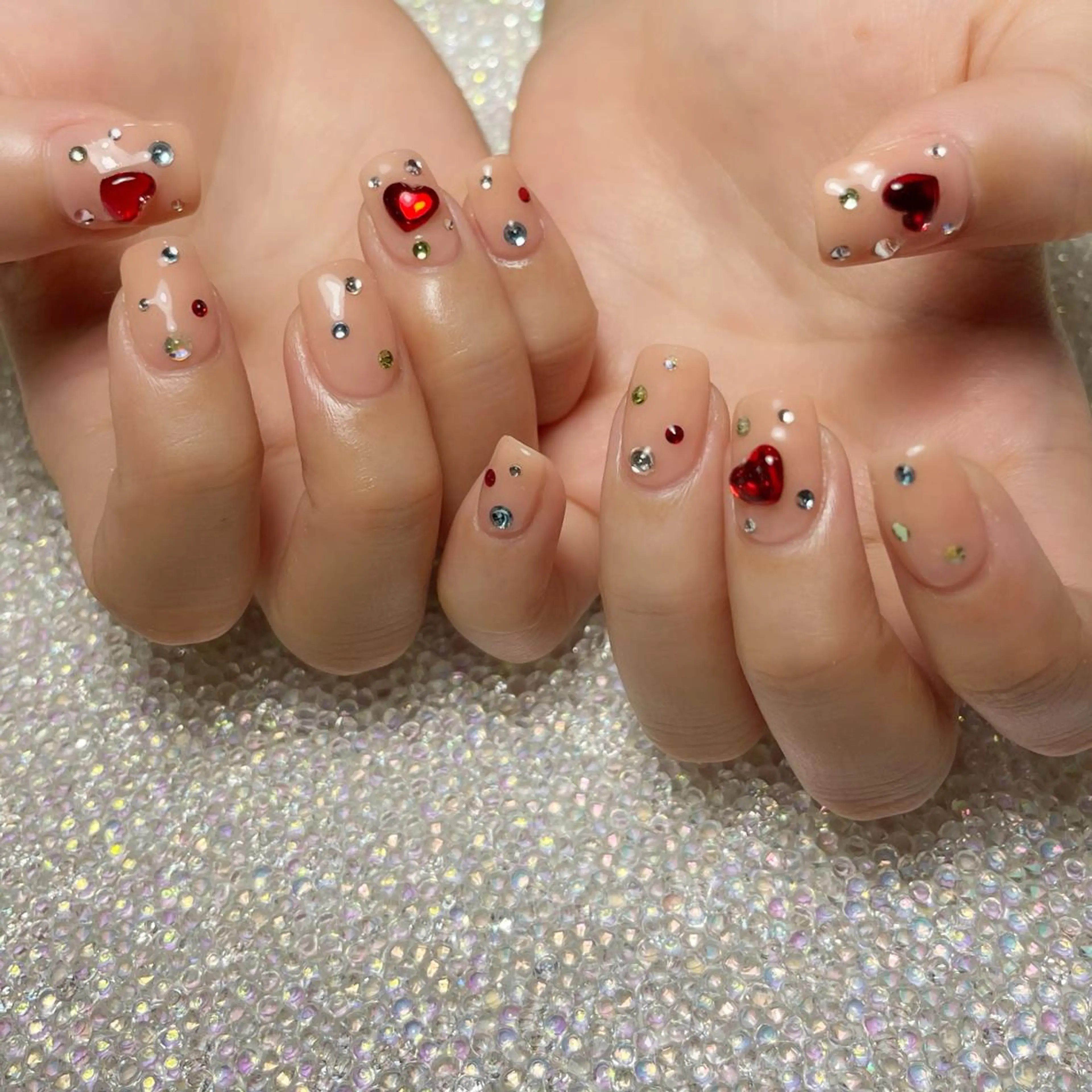 ネイル アートネイル フットネイル ジェルネイル キラキラネイル 韓国ネイル Y nail なんば堀江店のネイルデザイン