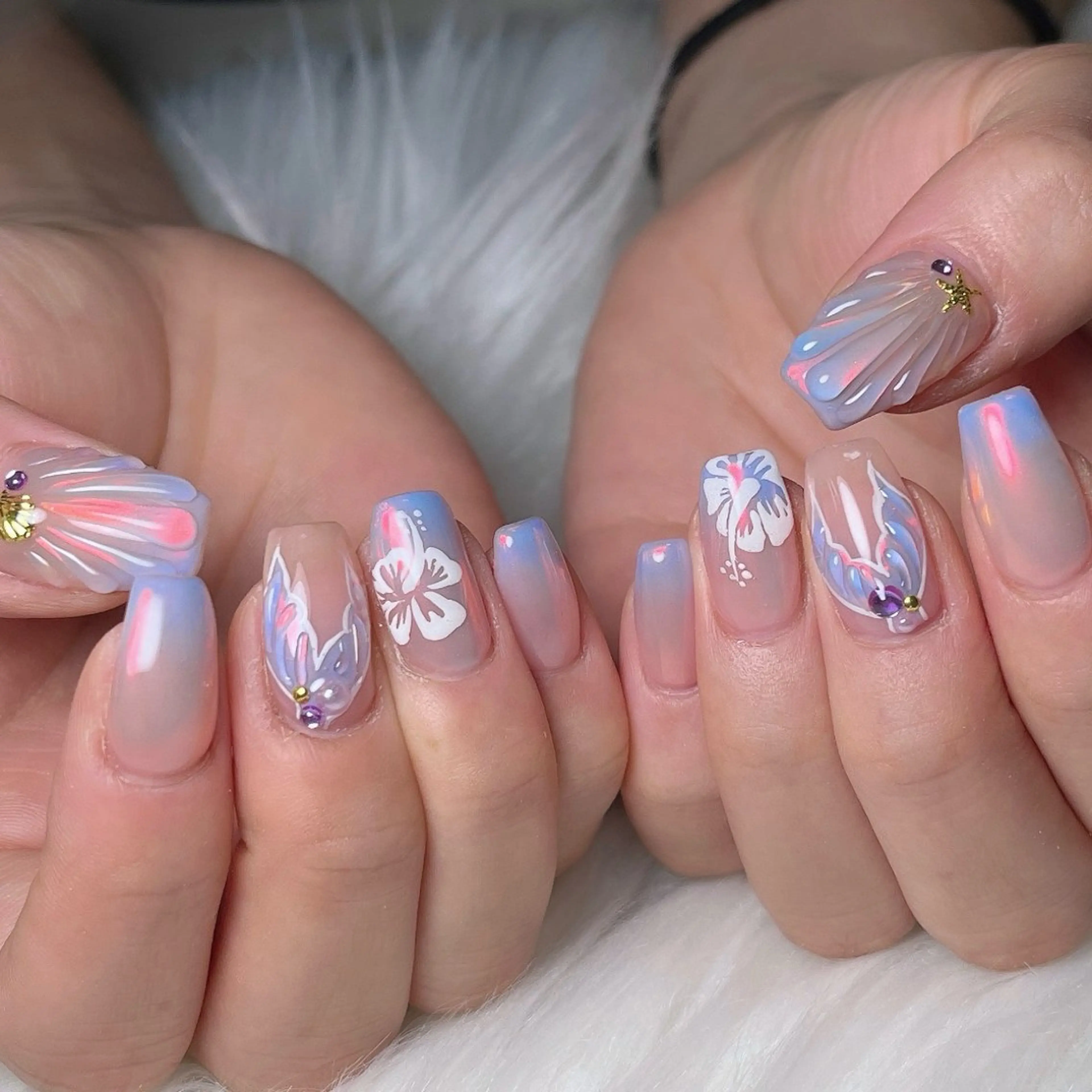 ネイル 韓国ネイル ラメ(グリッター) 持ち込み ハンドネイル 🐕‍🦺Yappy 💗A-tanのネイルデザイン