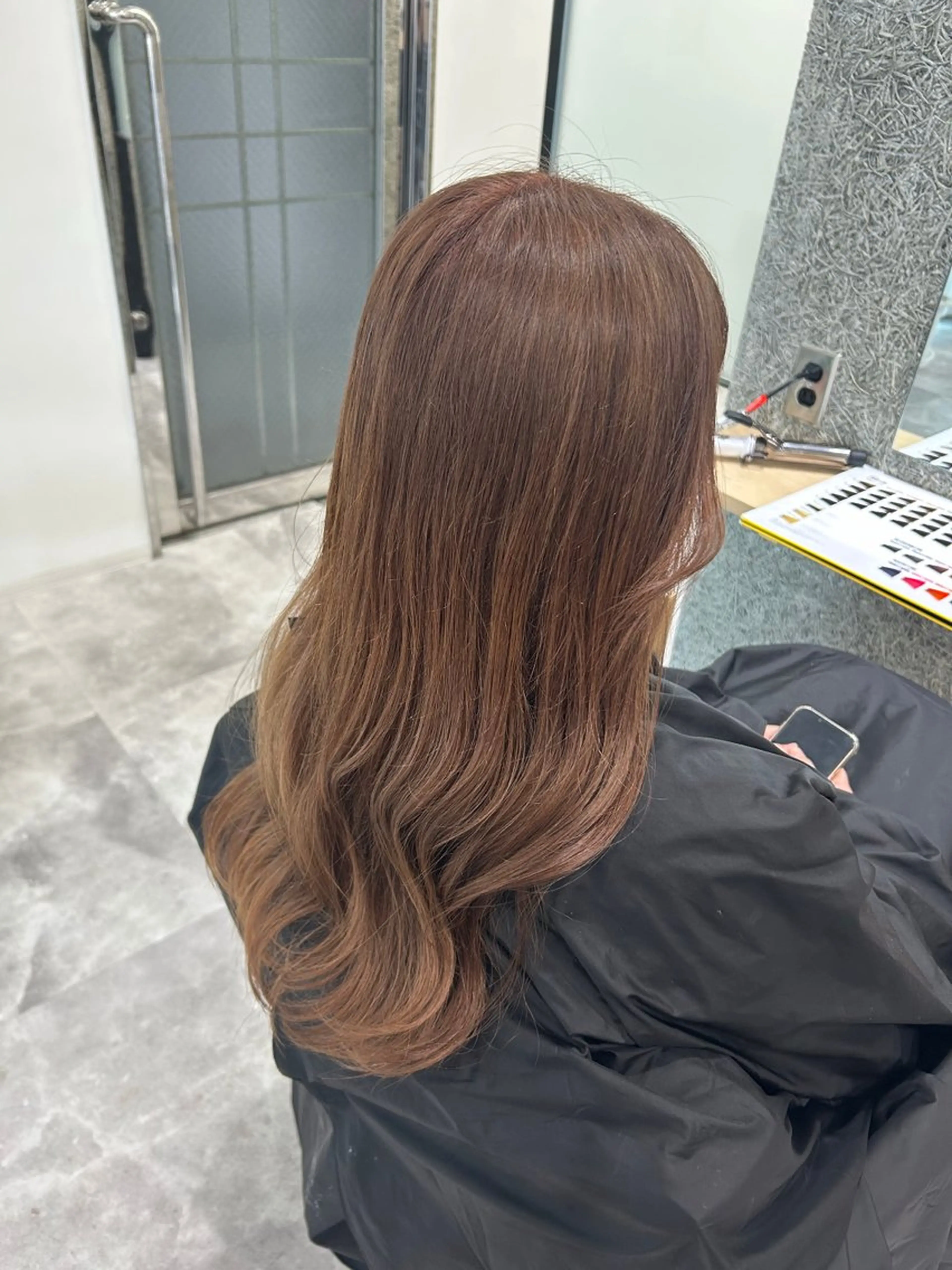 ロング ヘアカラー 近鉄奈良 カラー　うのさくらのヘアスタイル
