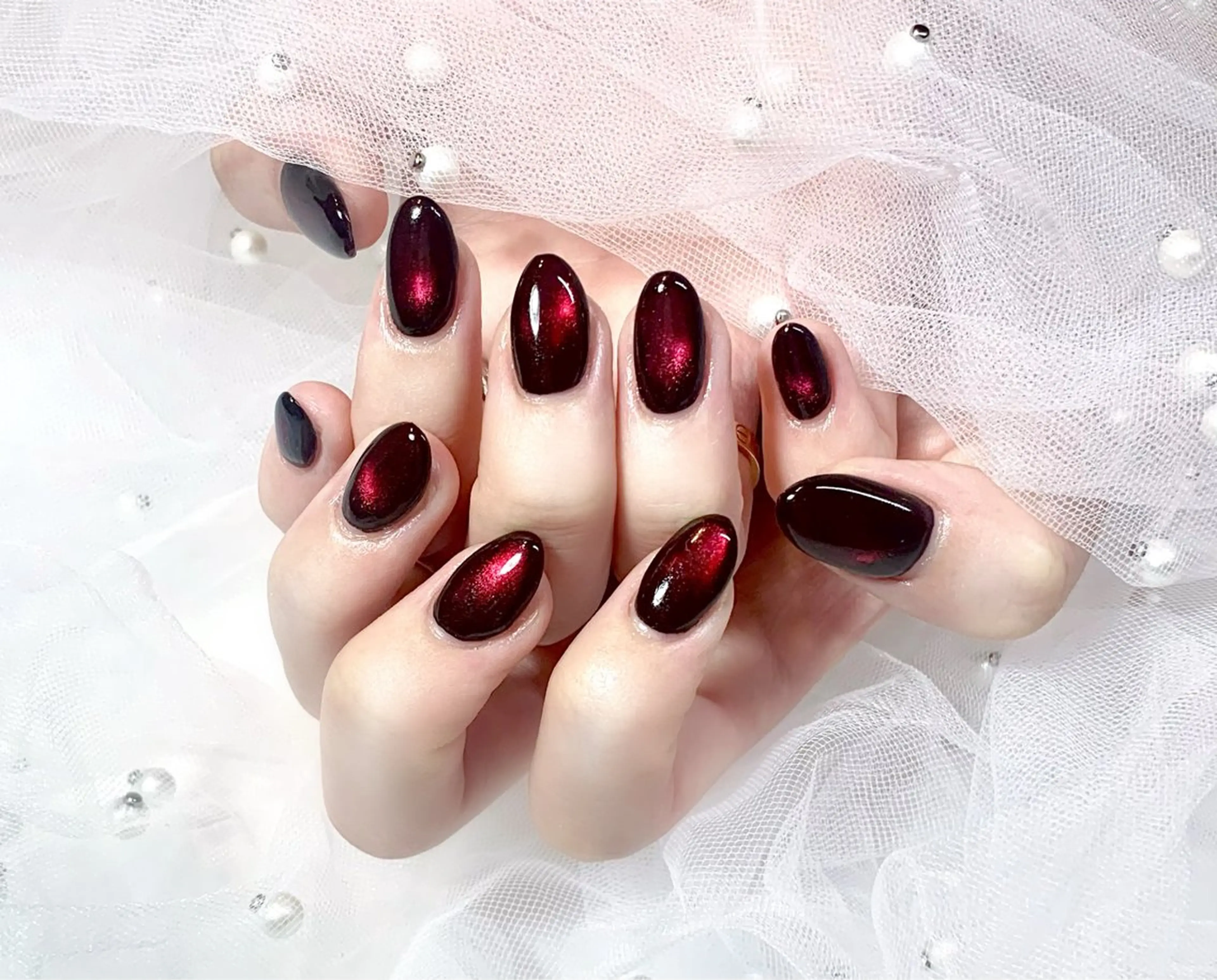 ネイル マグネットネイル ワンカラーネイル ハンドネイル Chat noir所属・【chatnoir】 MIYUのネイルデザイン