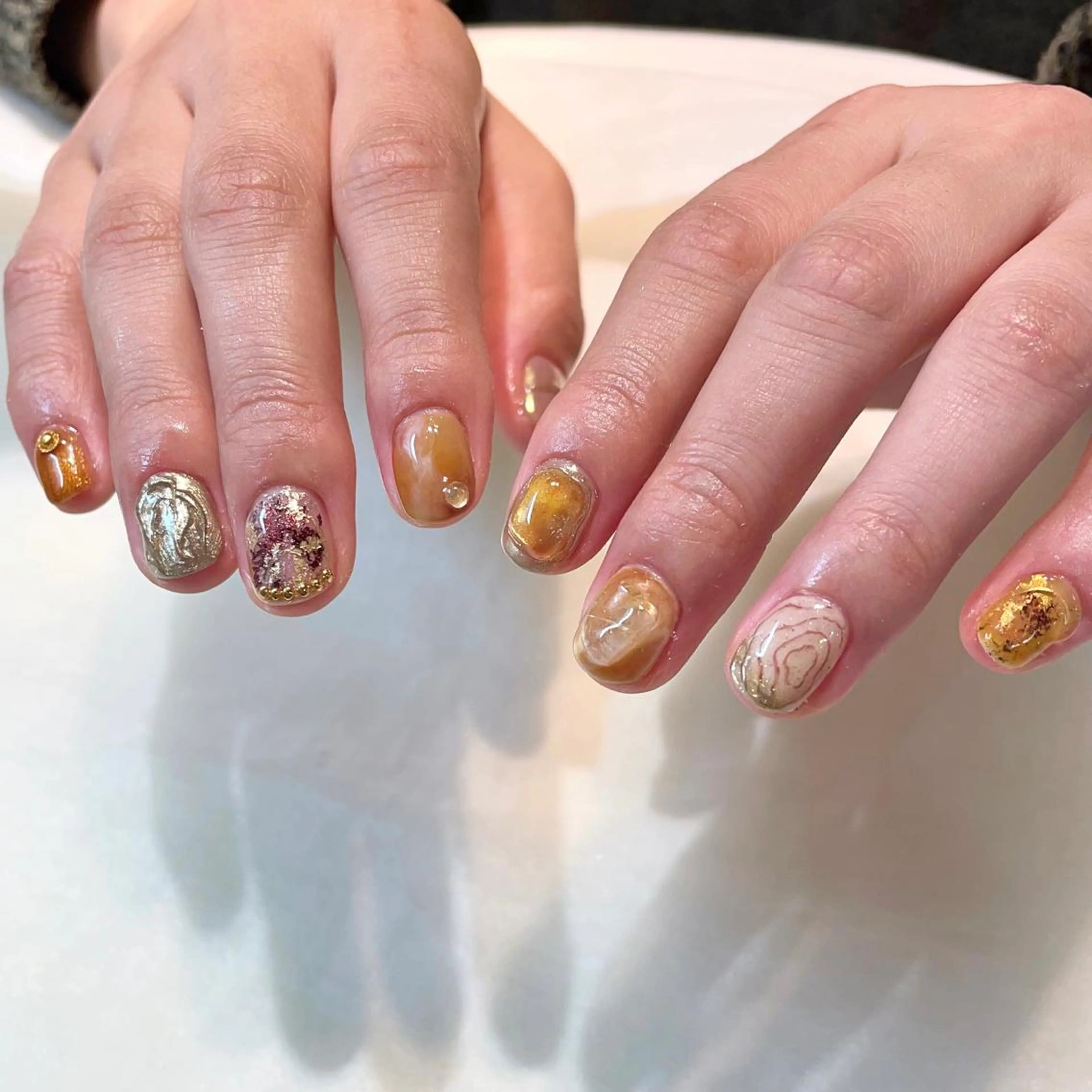 ネイル ハンドネイル 新井 ひなののネイルデザイン