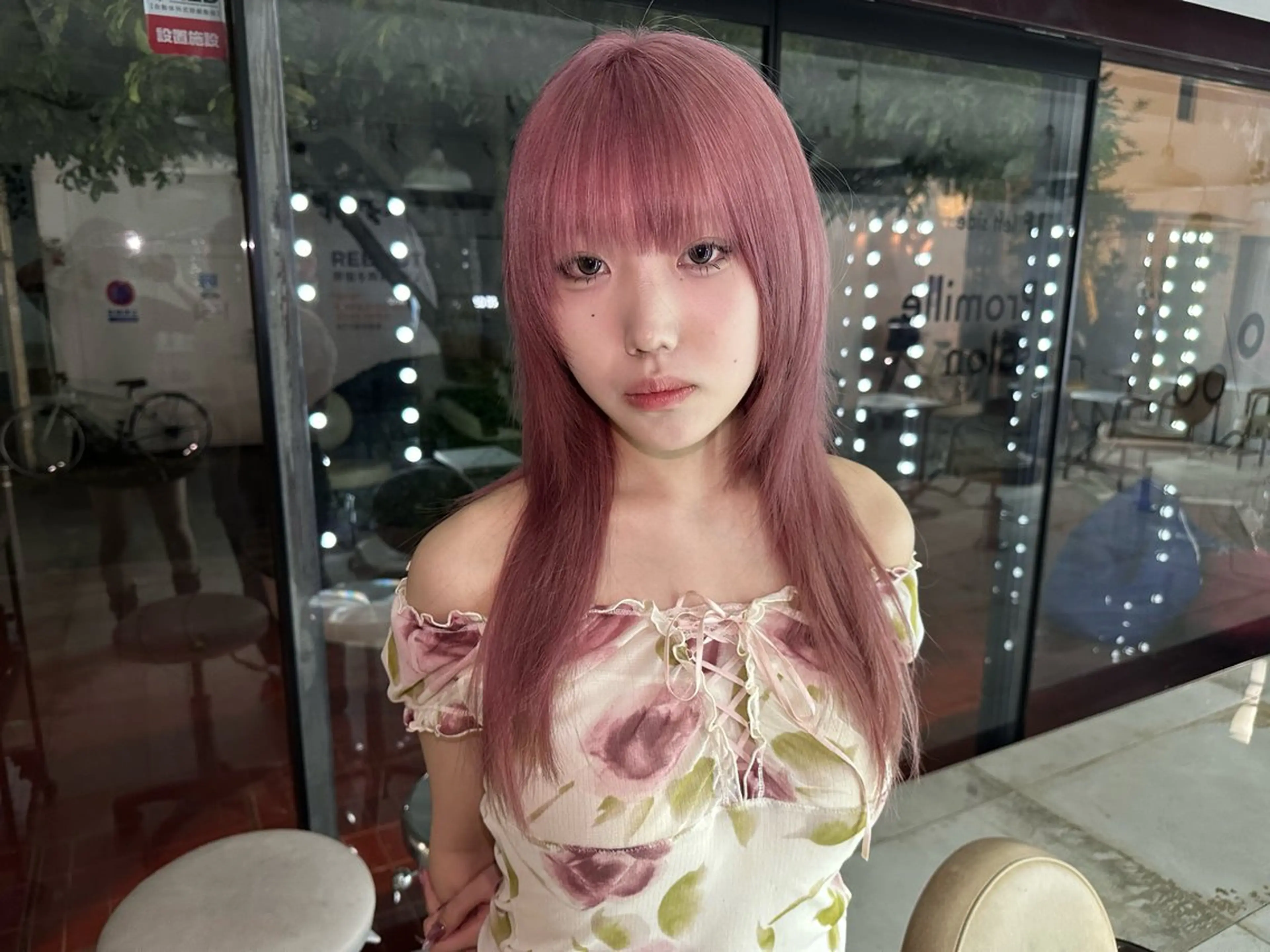 セミロング カット ヘアカラー トリートメント RiA/レイヤーカッ ト/ハッシュカットのヘアスタイル