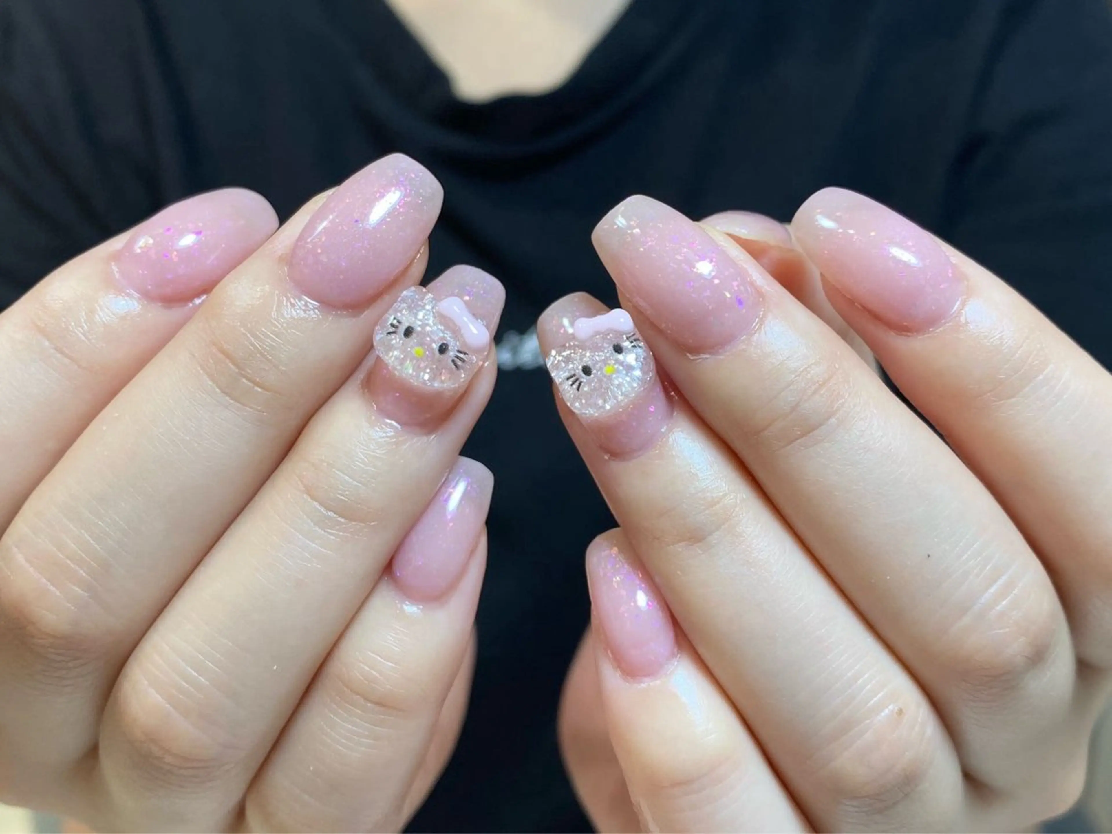 ネイル ピンク ハンドネイル Venus nail チップ長さだし専門店のネイルデザイン
