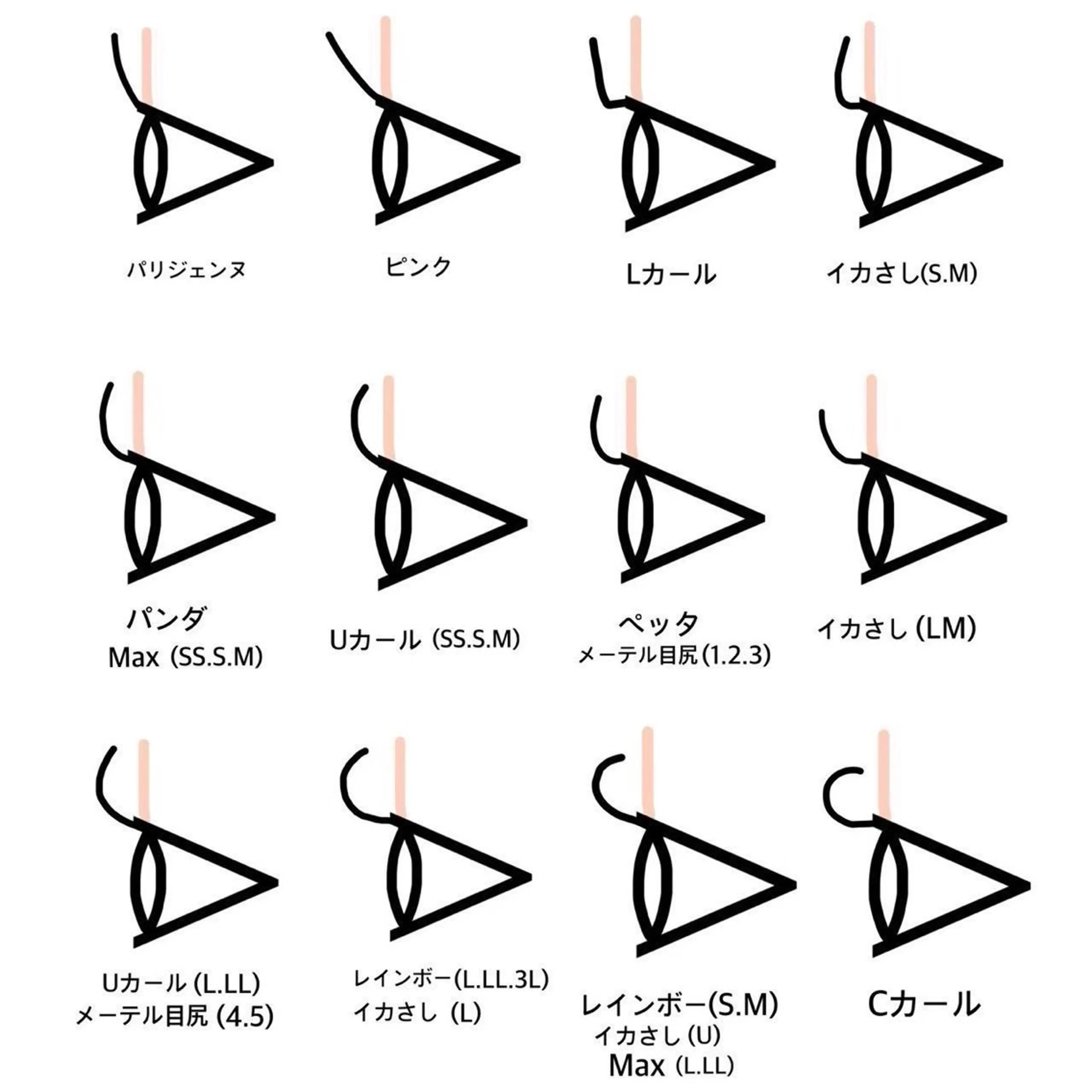 マツエク・マツパ I. ASAKAのマツエク・マツパデザイン