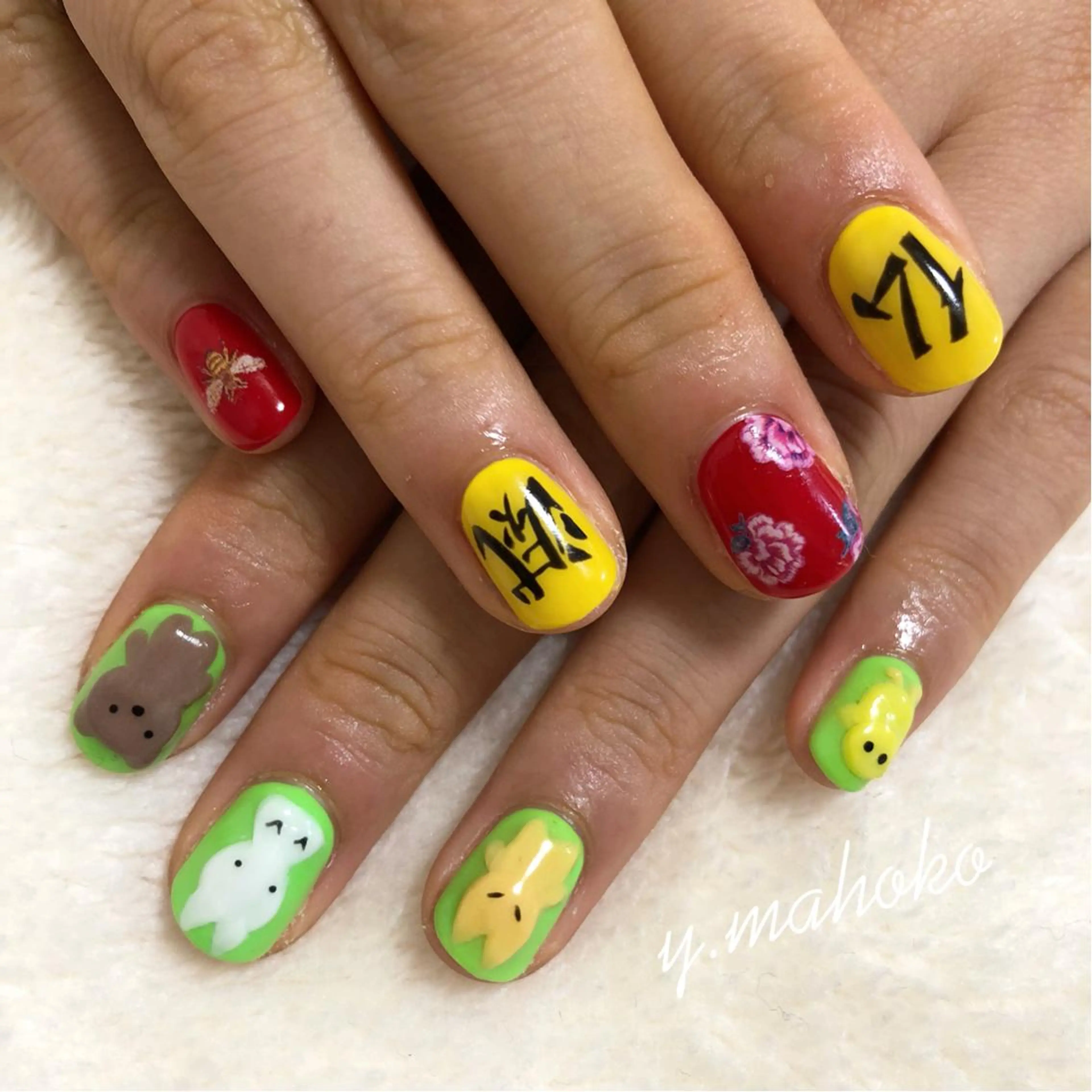 ネイル ハンドネイル パラジェル有/ 長さだし/mahoのネイルデザイン