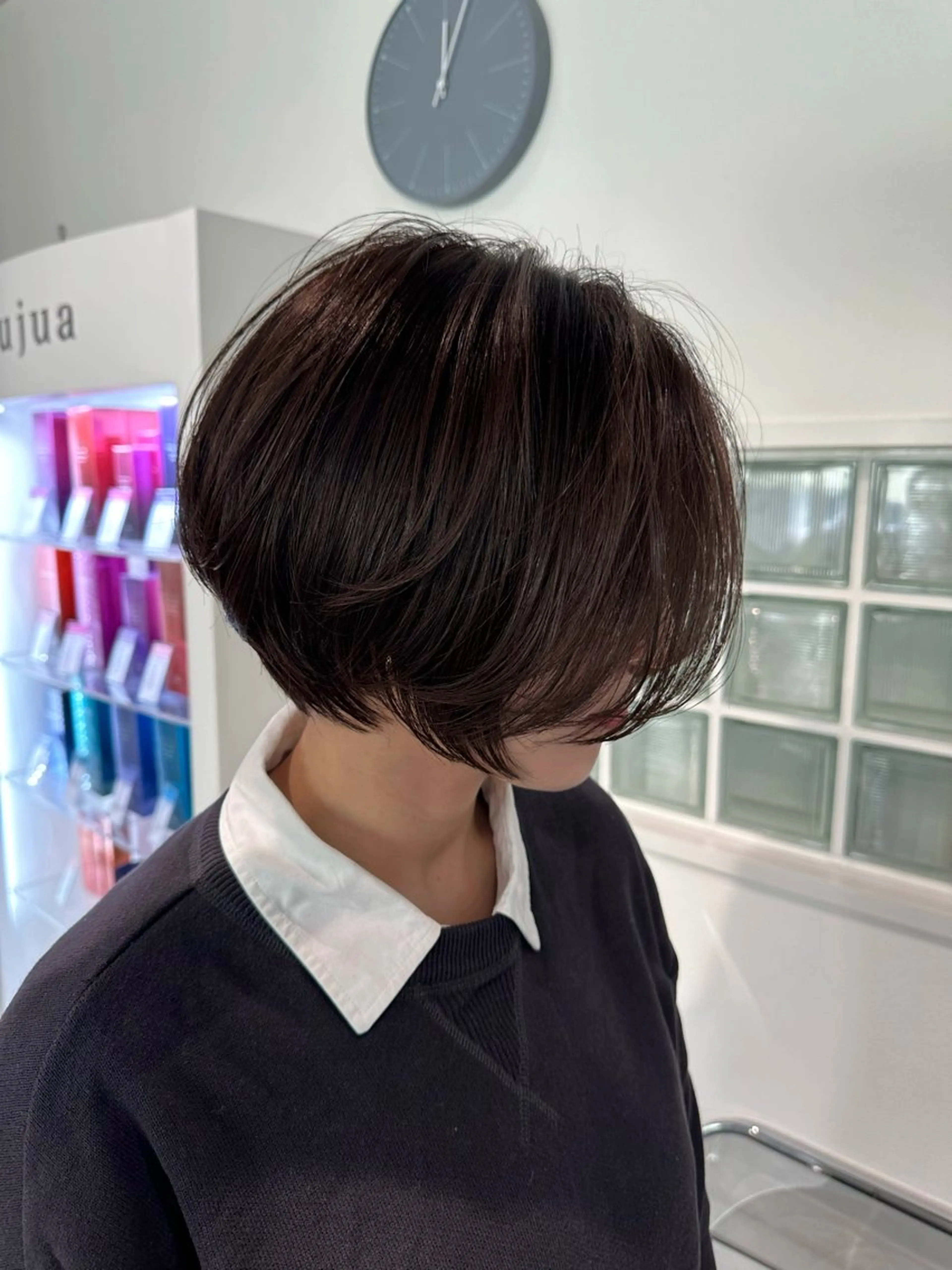 ショート ショートボブ ボブ ハイライト 髪質改善 レイヤーカット カット JILBLAN京都 ショート/ハイライトのヘアスタイル