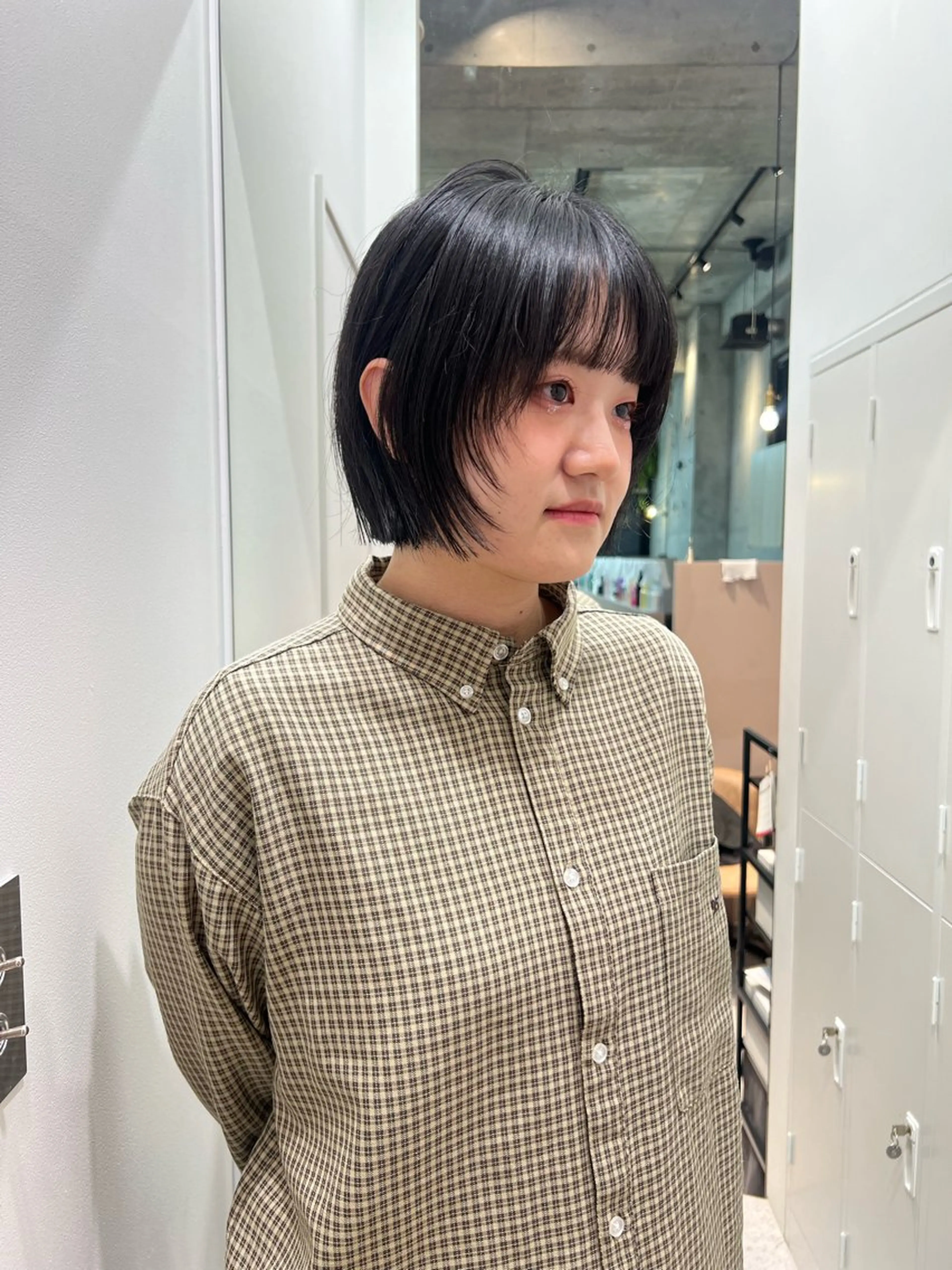 ショート ボブレイヤー ボブ 顔まわりレイヤー 顔周りカット レイヤーカット カコ/レイヤーカット ヘアアレンジのヘアスタイル