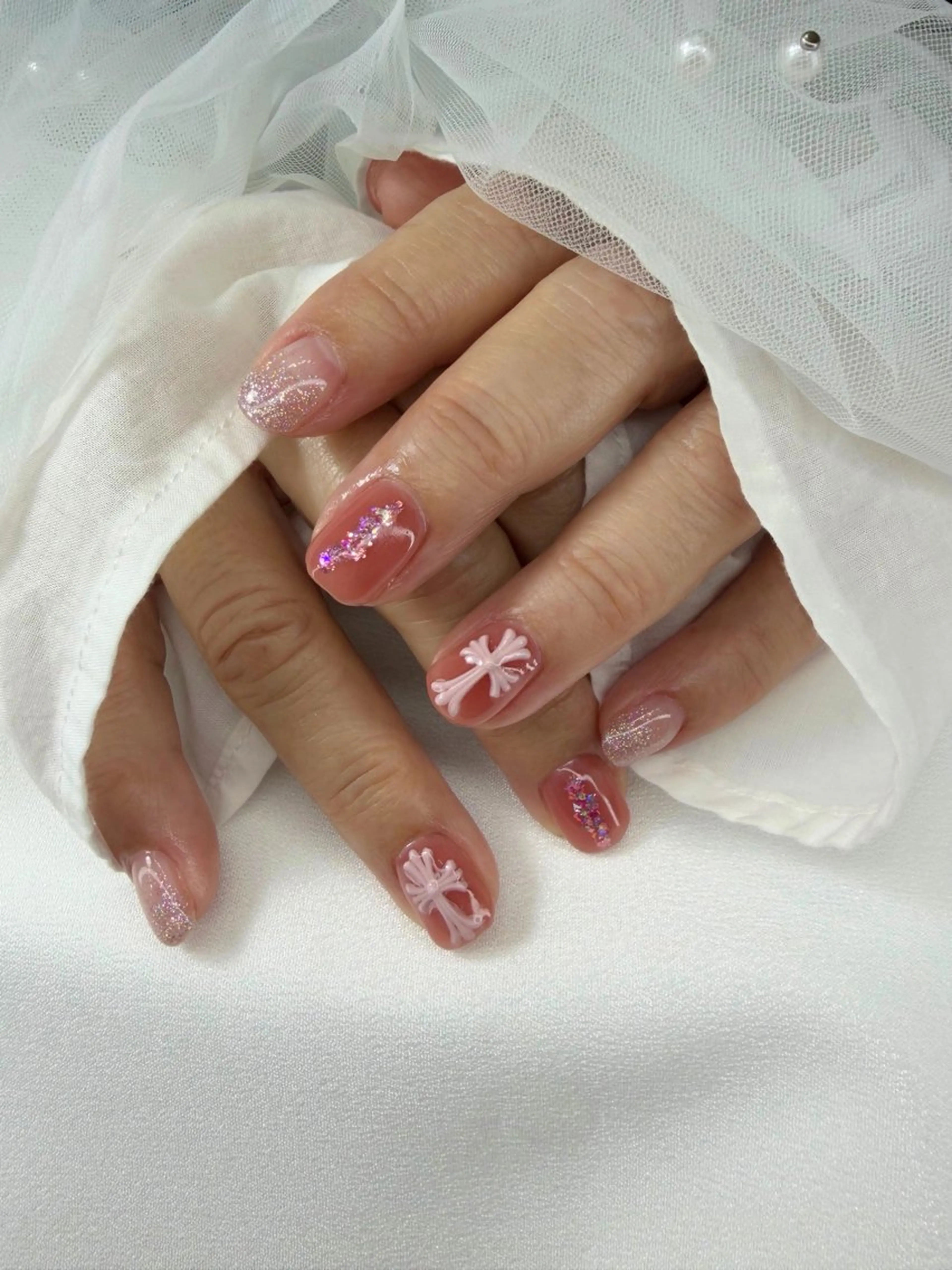 ネイル グラデーション オフィスネイル ピンク ハンドネイル iro+ nailのネイルデザイン