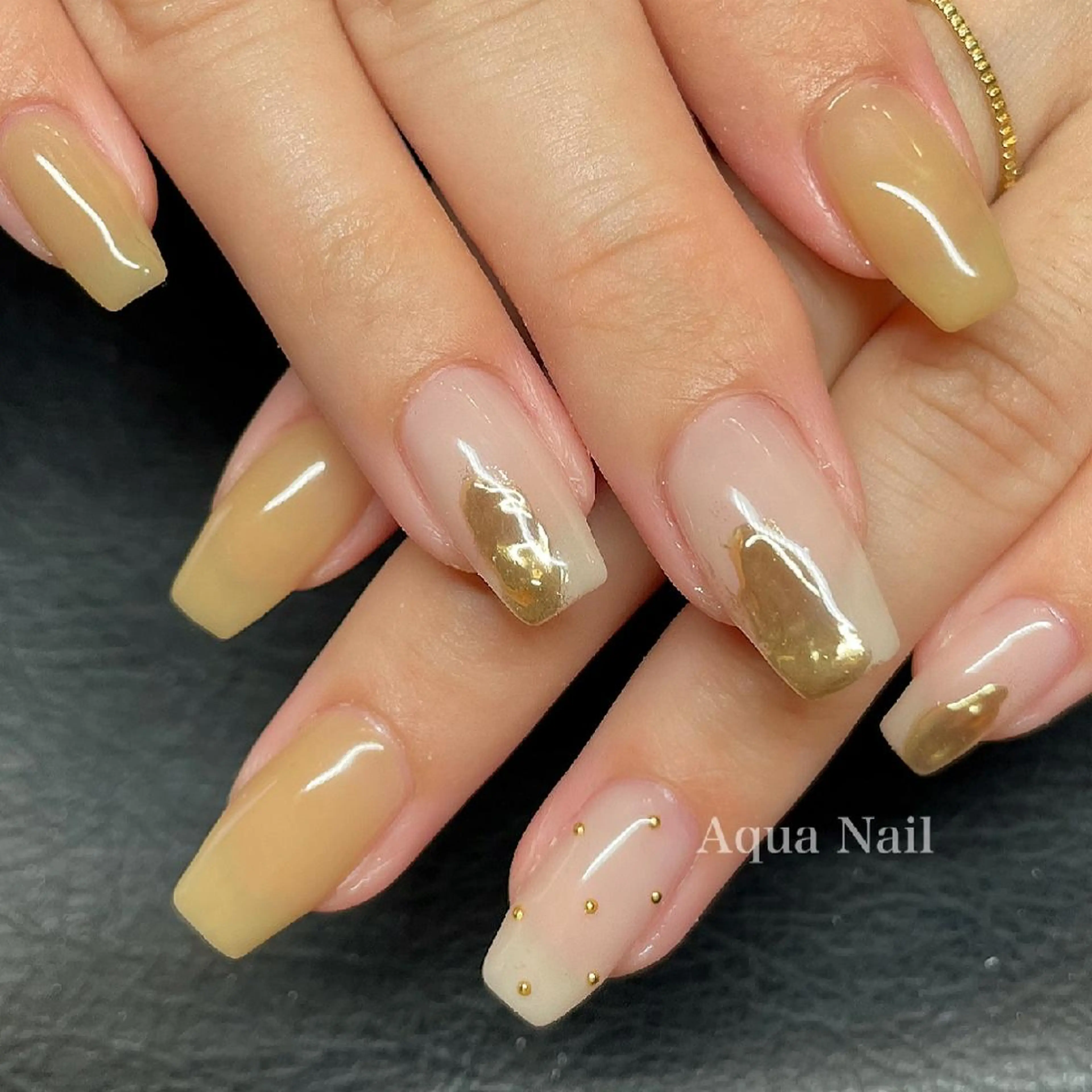 ネイル シンプルネイル ハンドネイル フットネイル AQUA NAILのネイルデザイン