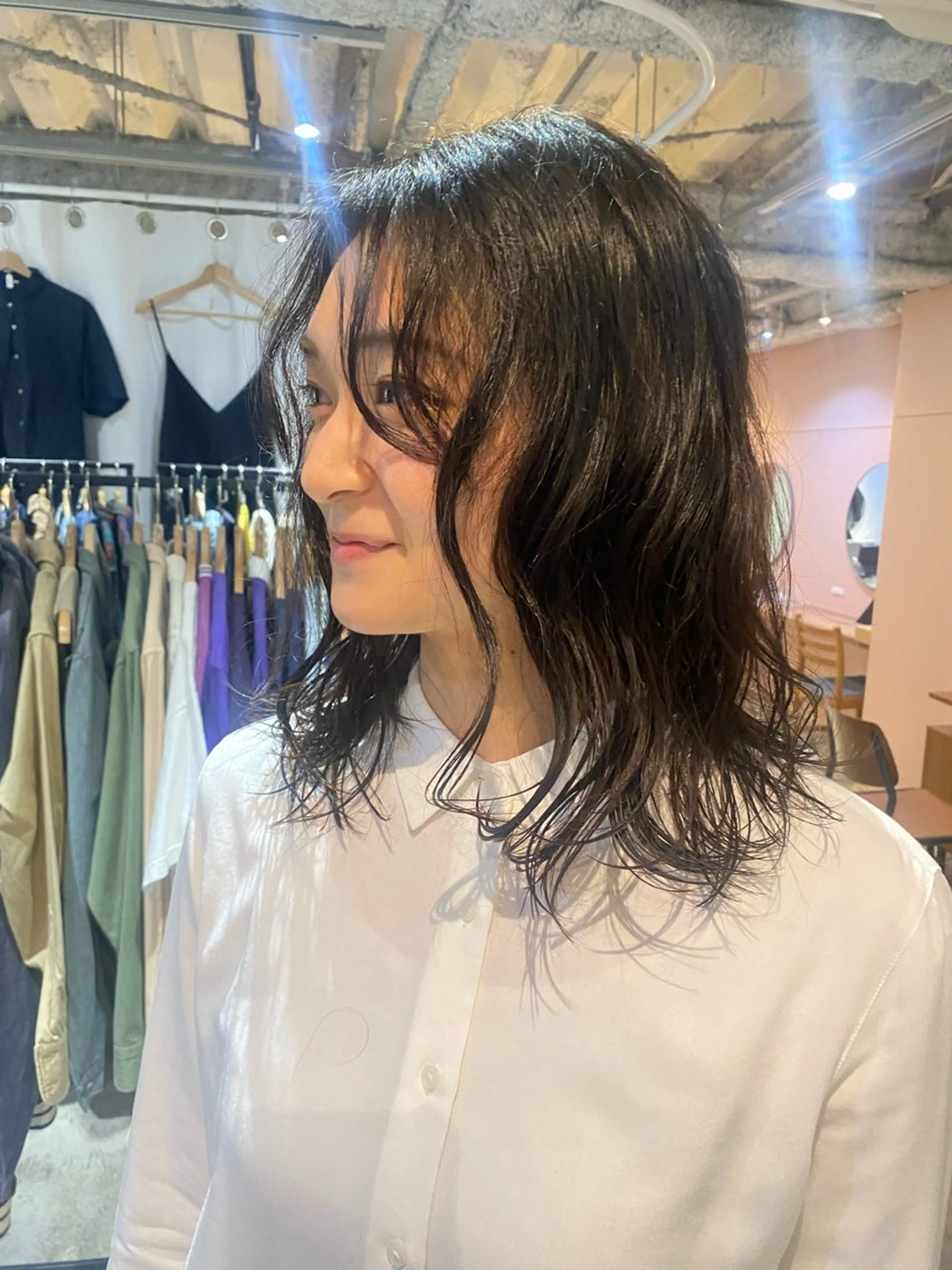 ミディアム カット パーマ トリートメント Hayashi Shioriのヘアスタイル