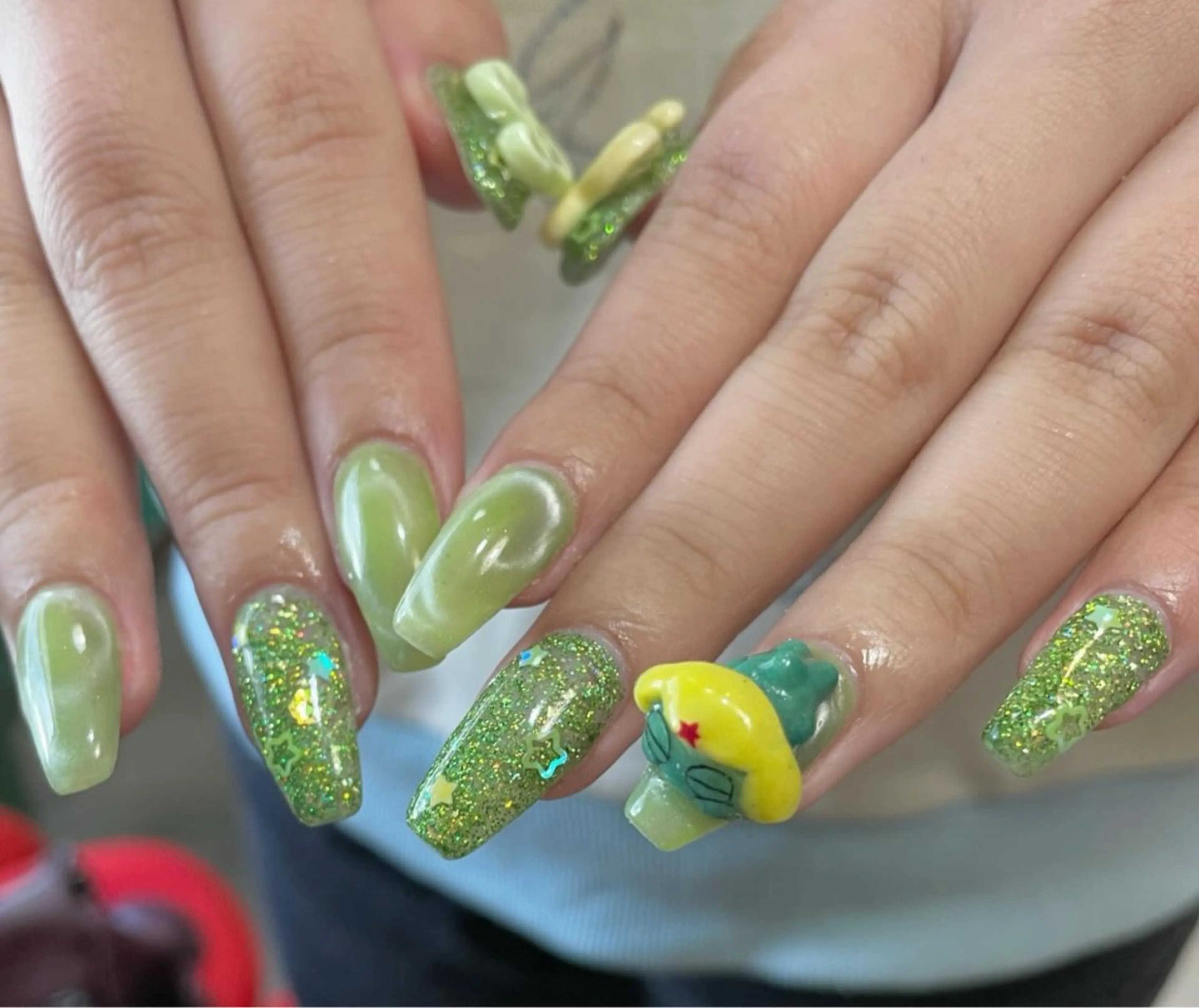 ☆4月☆ご新規様限定☘️3Dパーツ1個＋90分アートし放題🍀🎀パーツ付き✨の写真